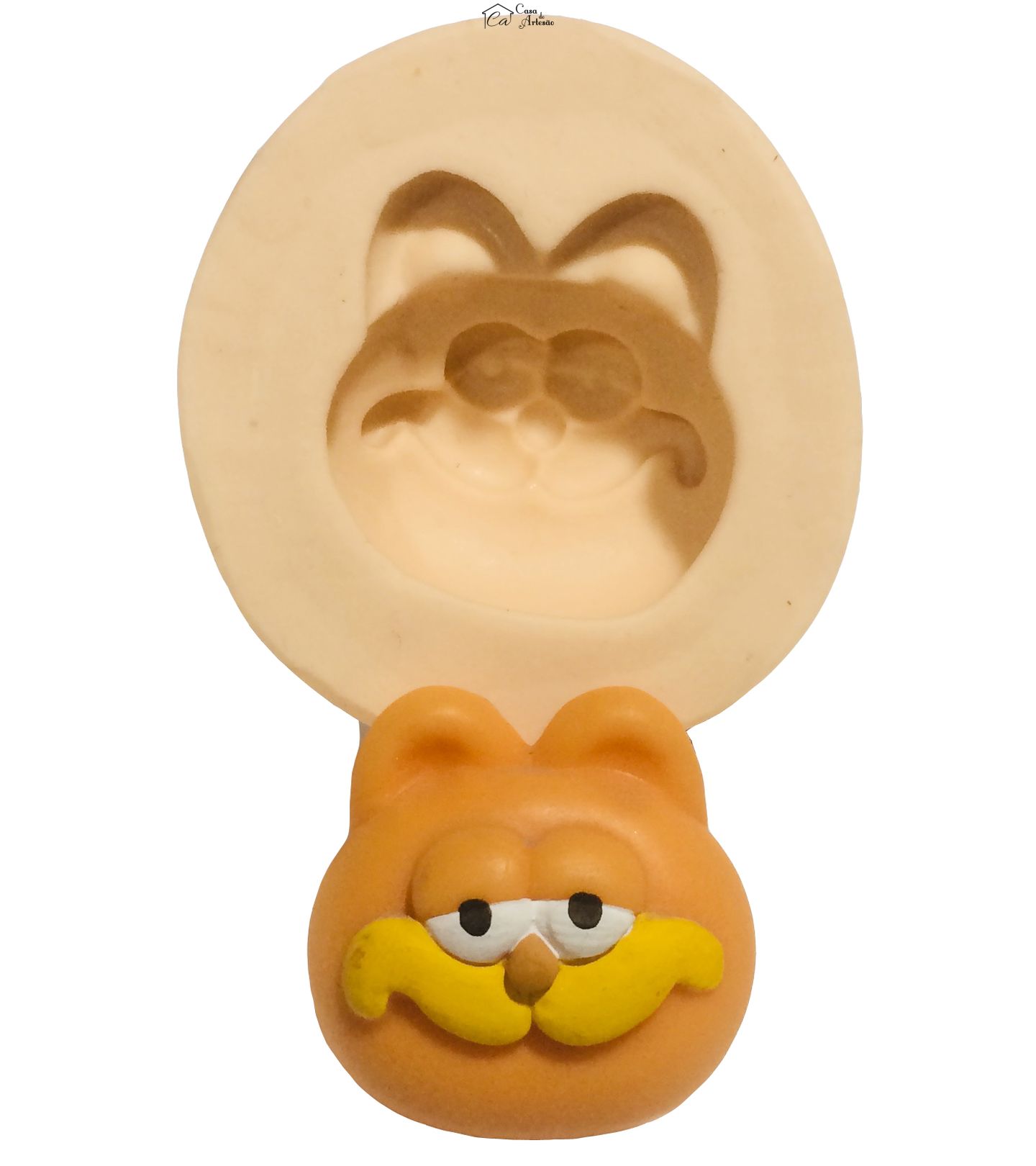 Molde de silicone - Garfield - Rosto