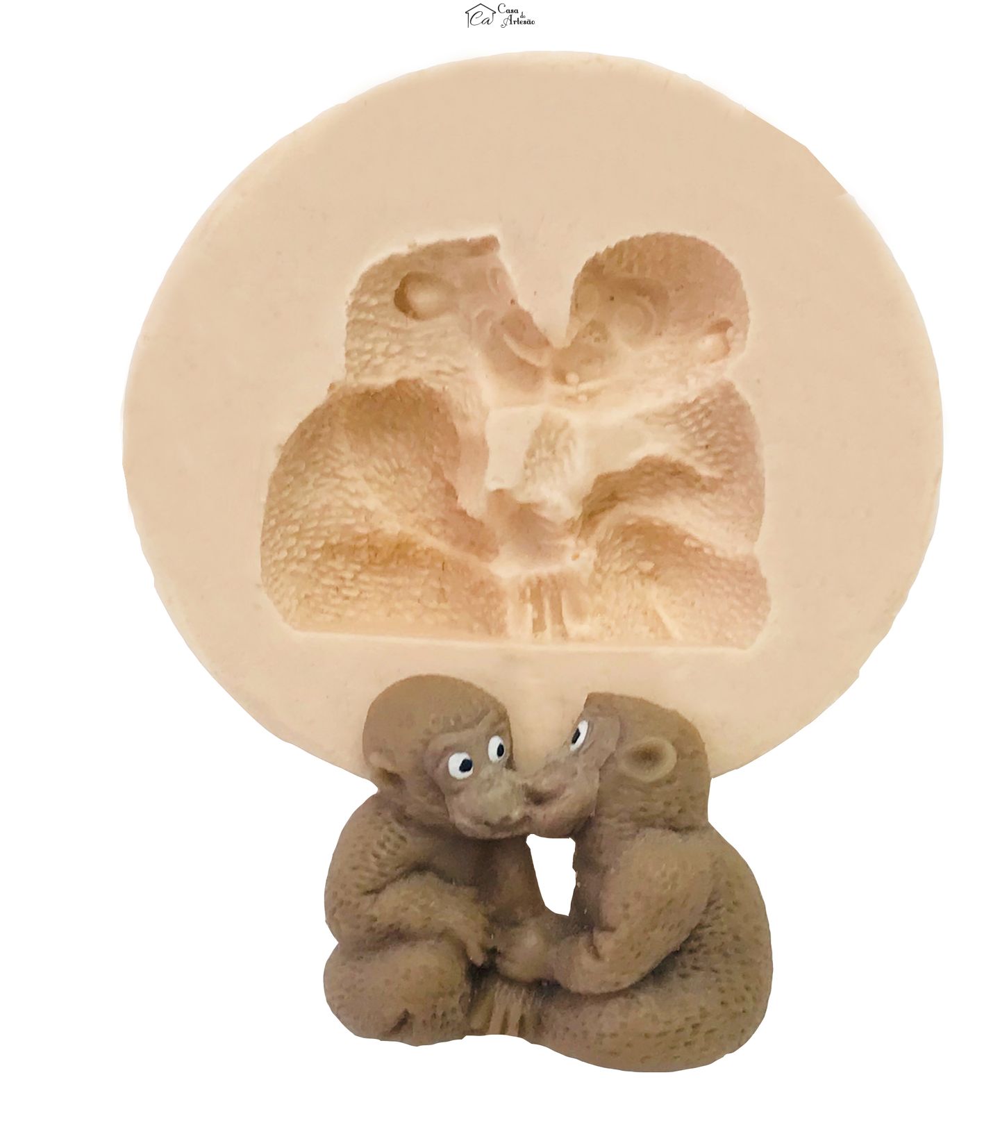 Molde de silicone - Macacos - Casal