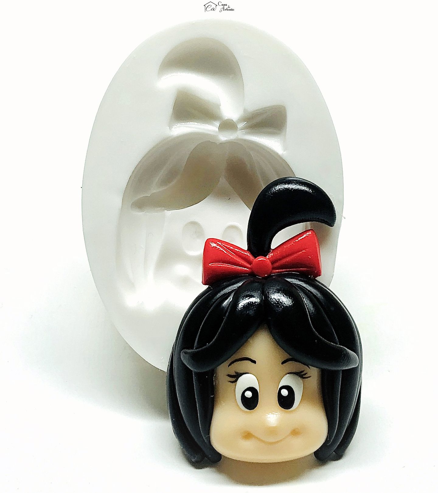 Molde de silicone - Cleo e Cuquim - Rosto Cleo - Grande - P973