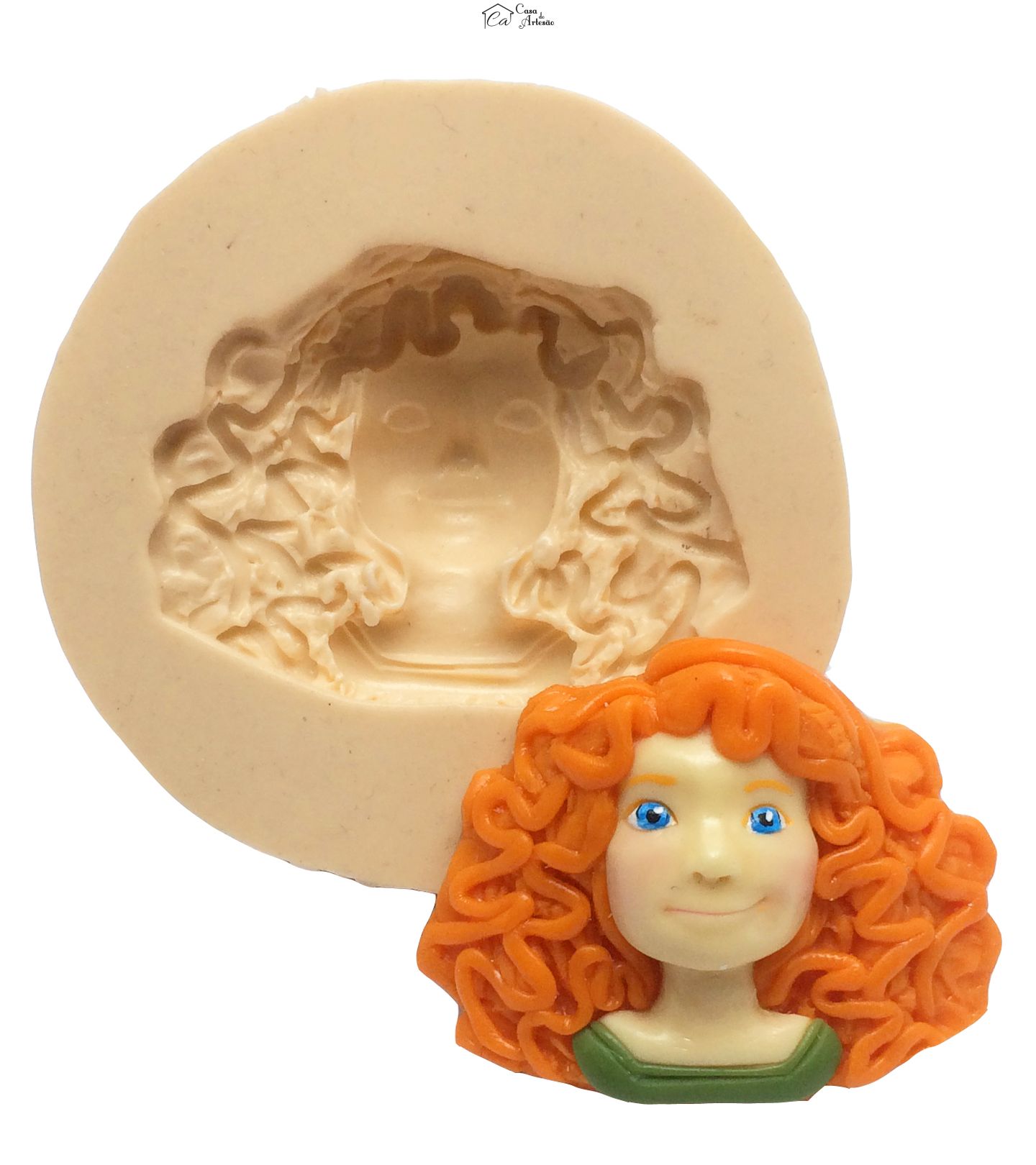 Molde de silicone - Valente - Rosto Princesa Merida