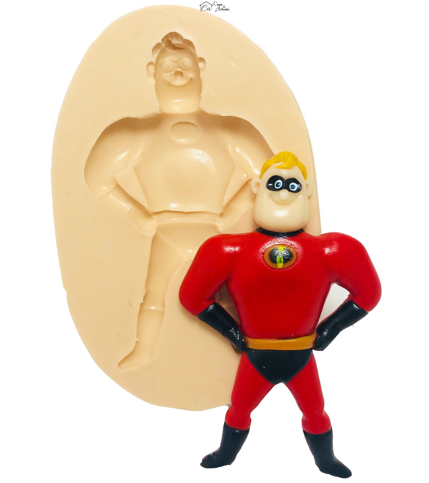 Molde de silicone - Os Incriveis - Sr. Incrivel - Grande - P416