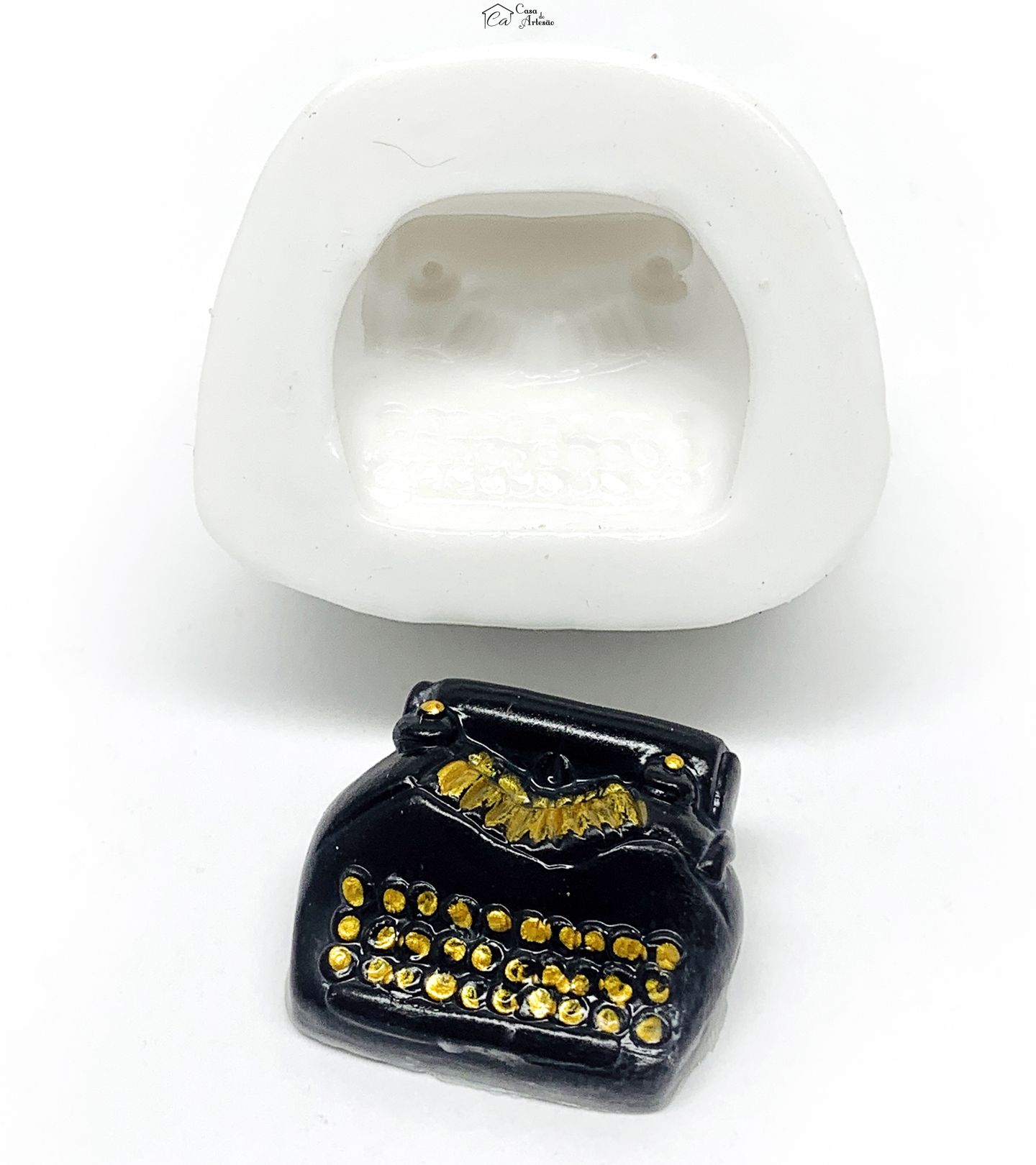 Molde de silicone - Wandinha - Maquina Escrever - Pequena - P1203