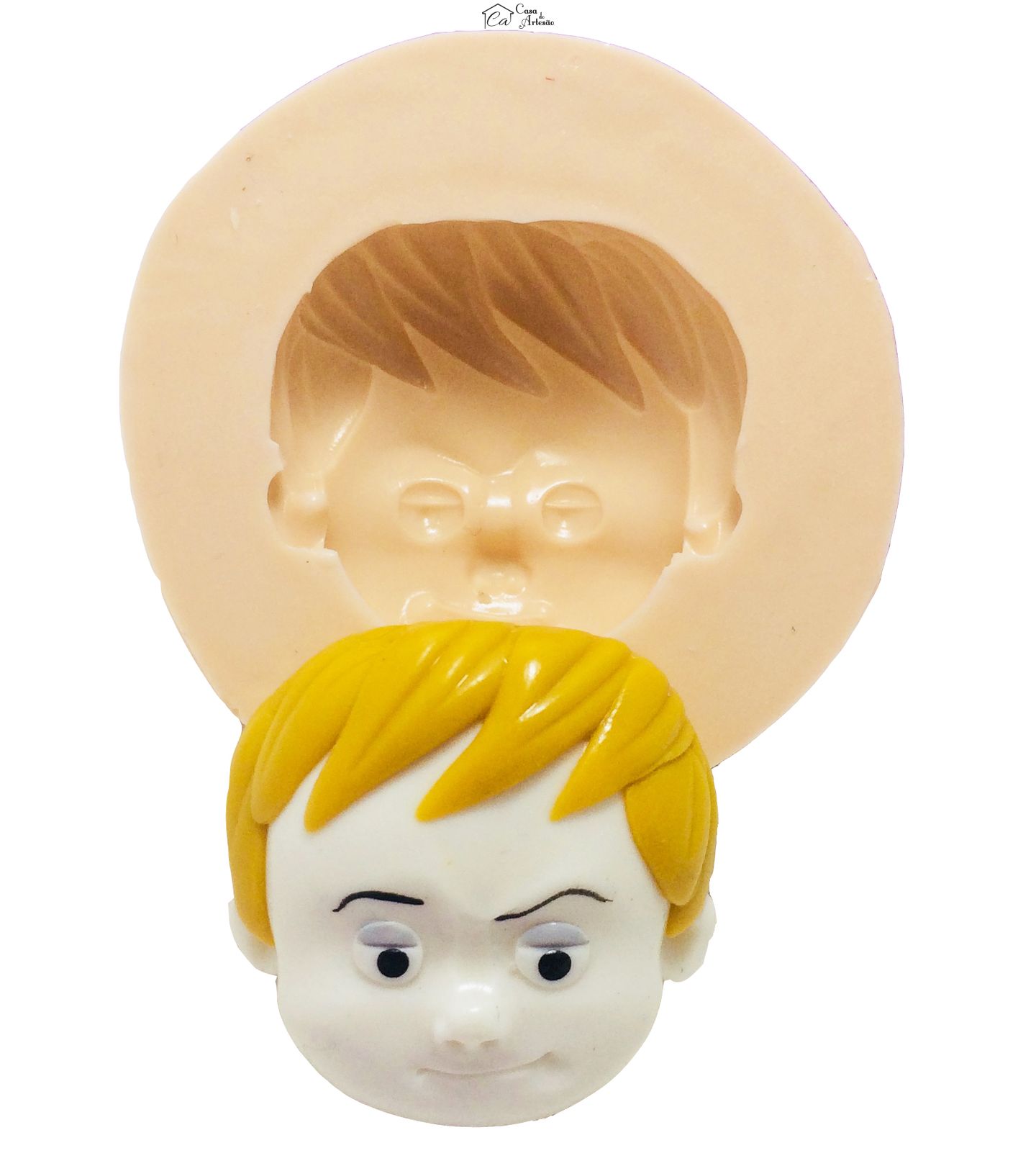 Molde de silicone - Familia Addams - Rosto Pugsley - Medio - P399