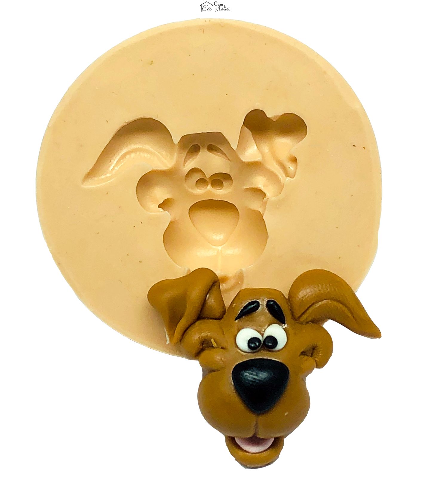 Molde de silicone - Scooby Doo Baby - Rosto Pequeno - P765