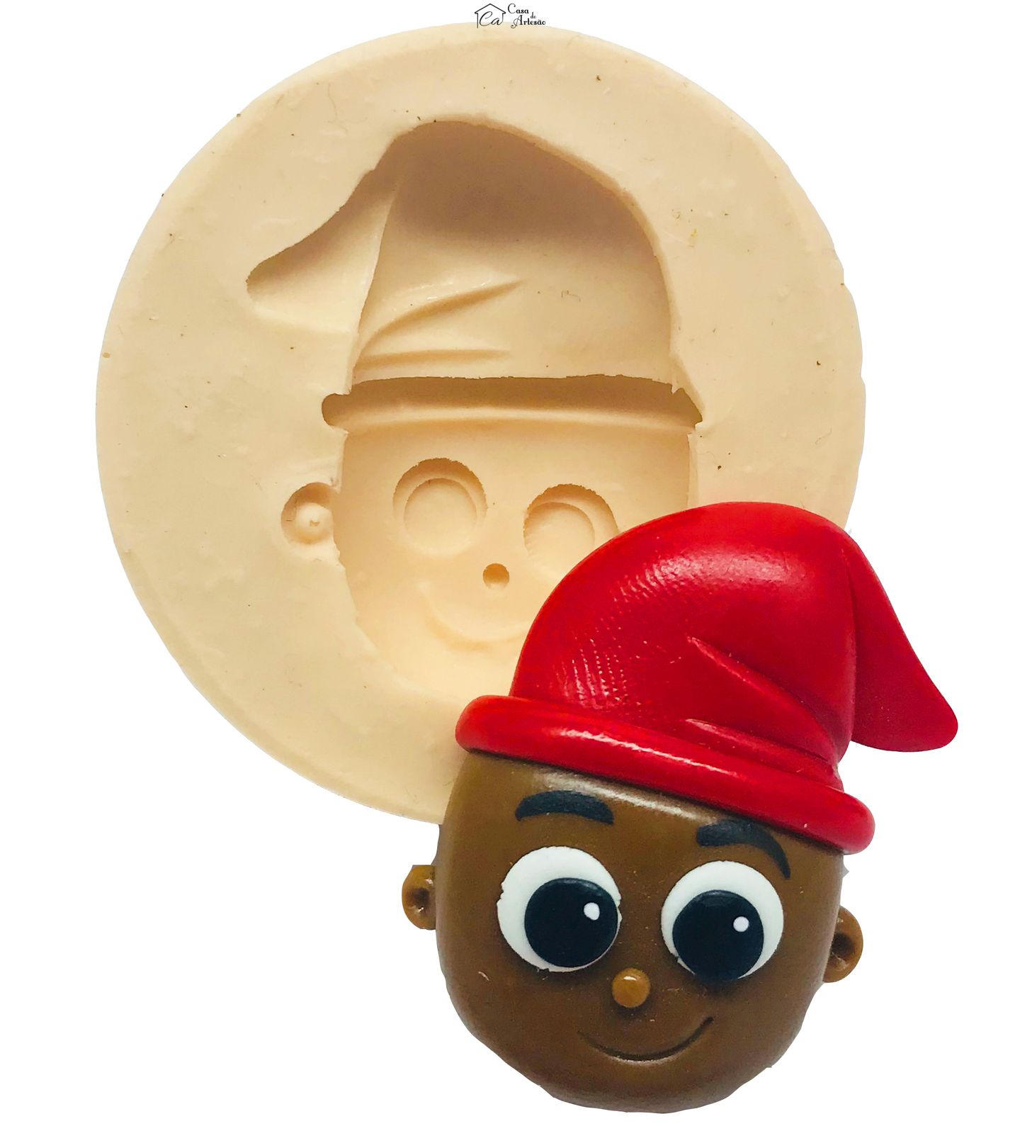 Molde de silicone - Sitio do Pica Pau Amarelo - Rosto Saci - Medio - P491