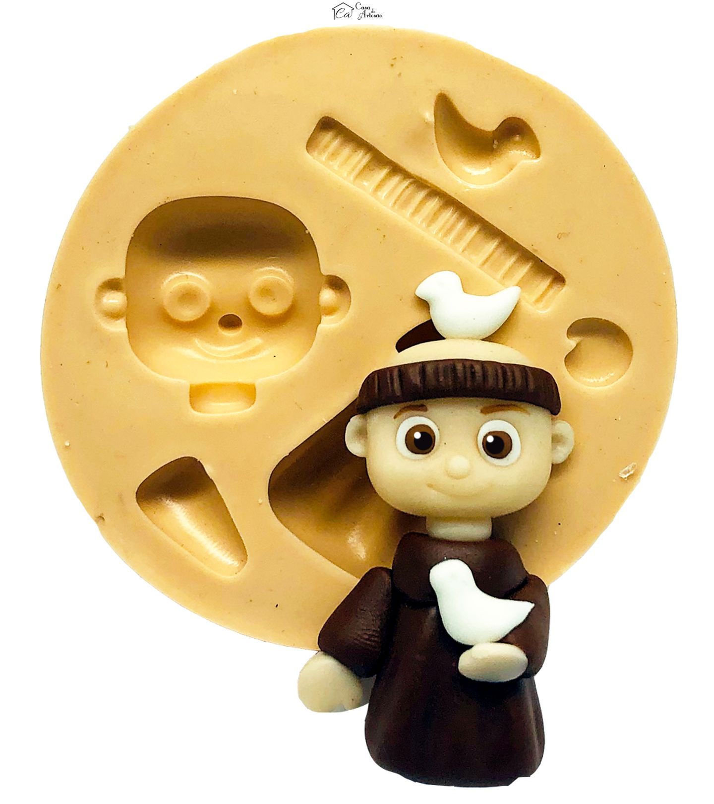 Molde de silicone - Santo - São Francisco de Assis - Medio - P847