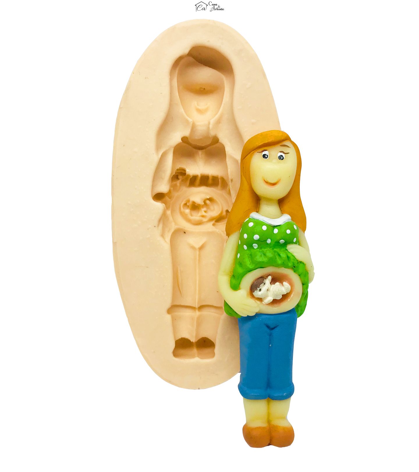 Molde de silicone - Mulher Gravida