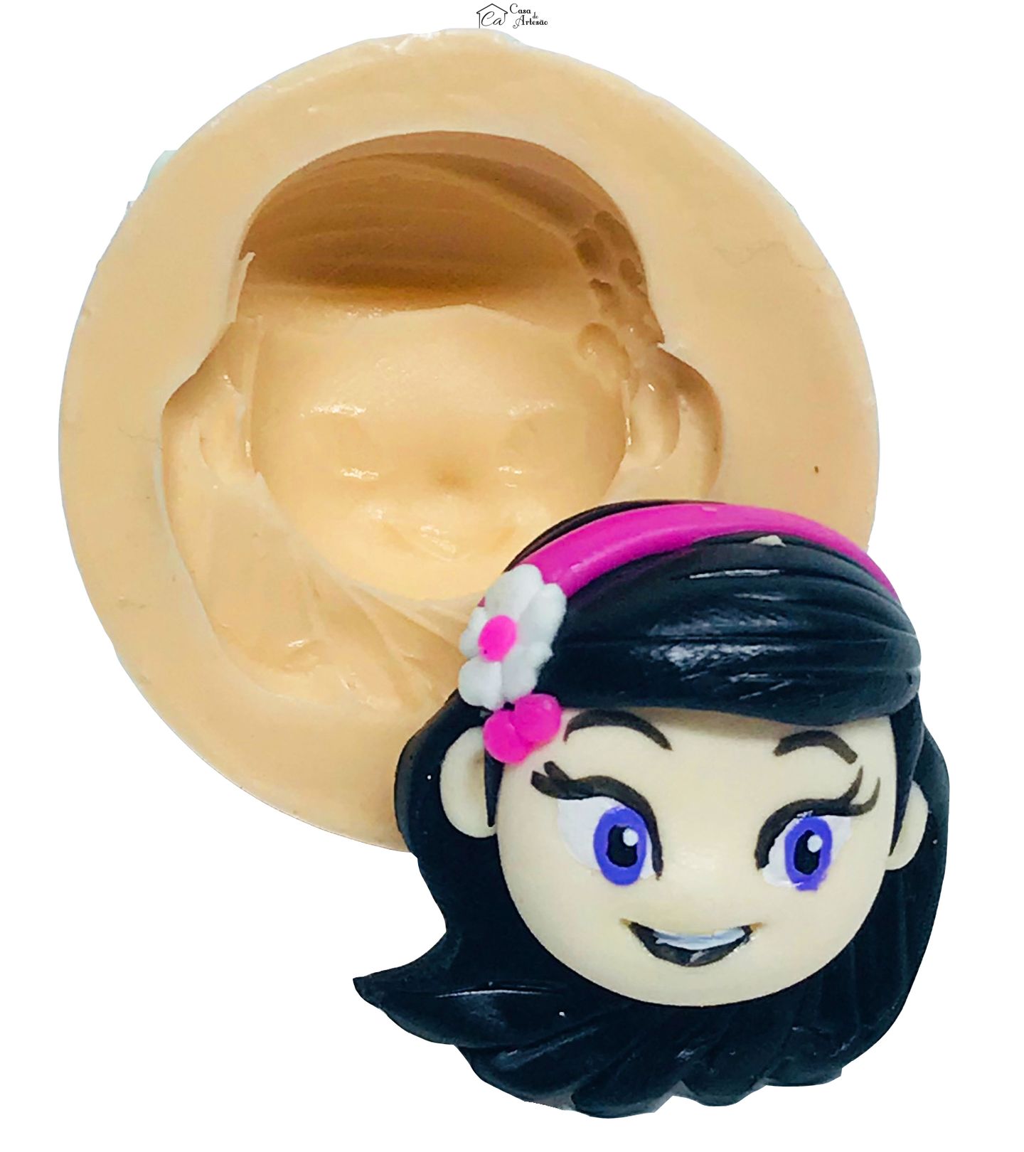 Molde de silicone - Moranguinho - Rosto Cerejinha - PP - P560