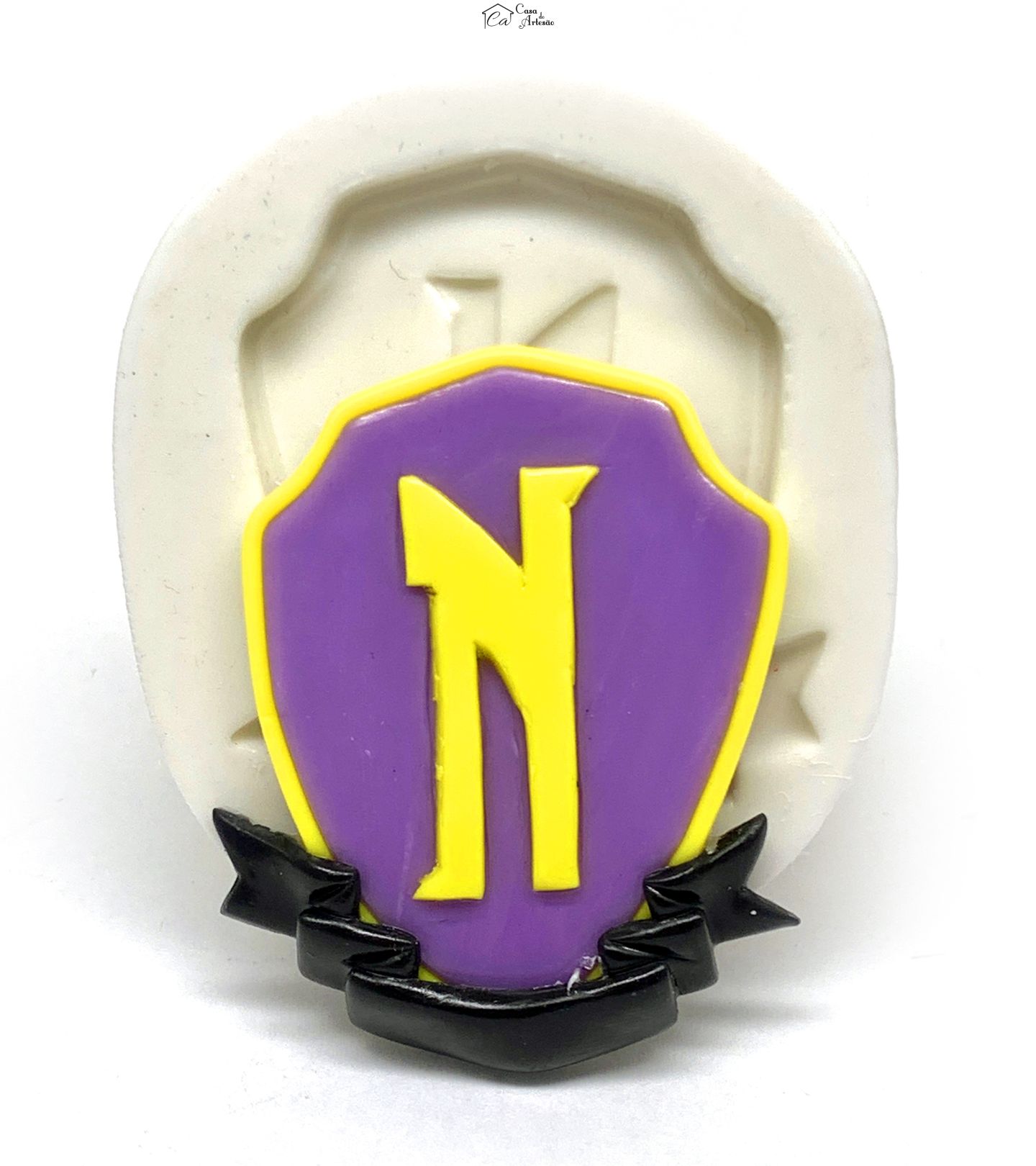 Molde de silicone - Wandinha - Logo Escola Nunca Mais - Grande - P1187