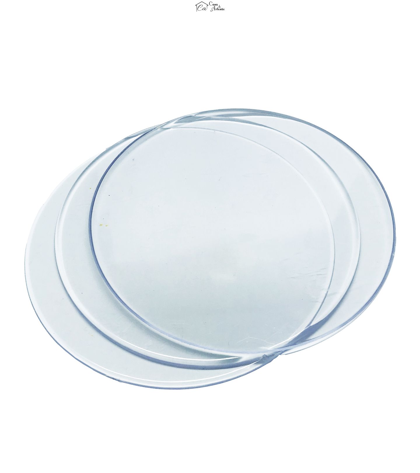 Base Acrilica - Redonda - Ø 12 cm -Emb.C/ 03 pç