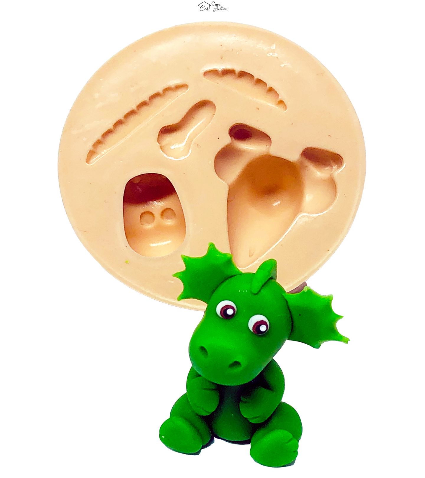 Molde de silicone - Dinossauro - Corpo Tridimensional - Pequeno - P666