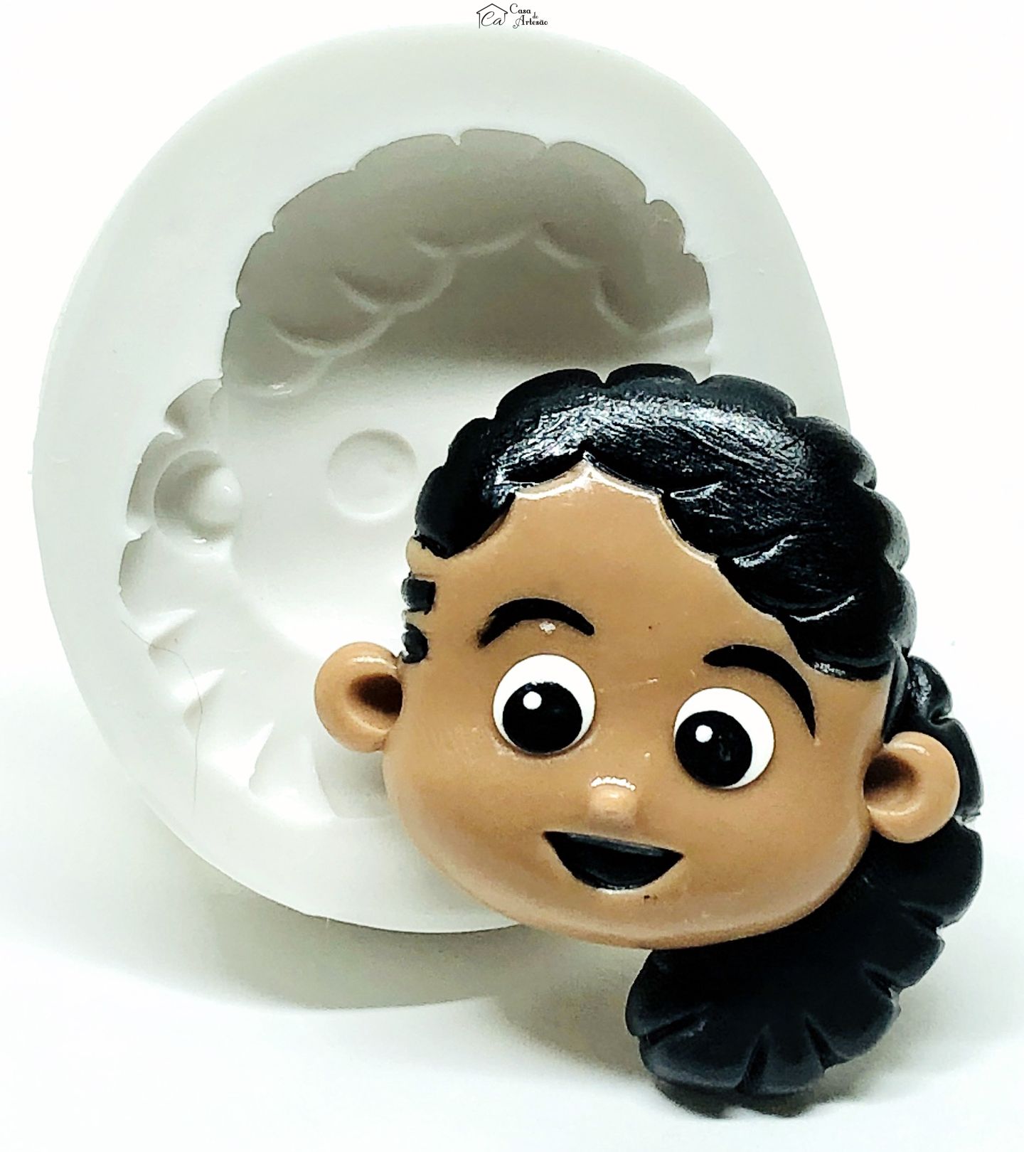 Molde de silicone - Os Aventureiros - Rosto Aventureira Amarela- Grande - P1012