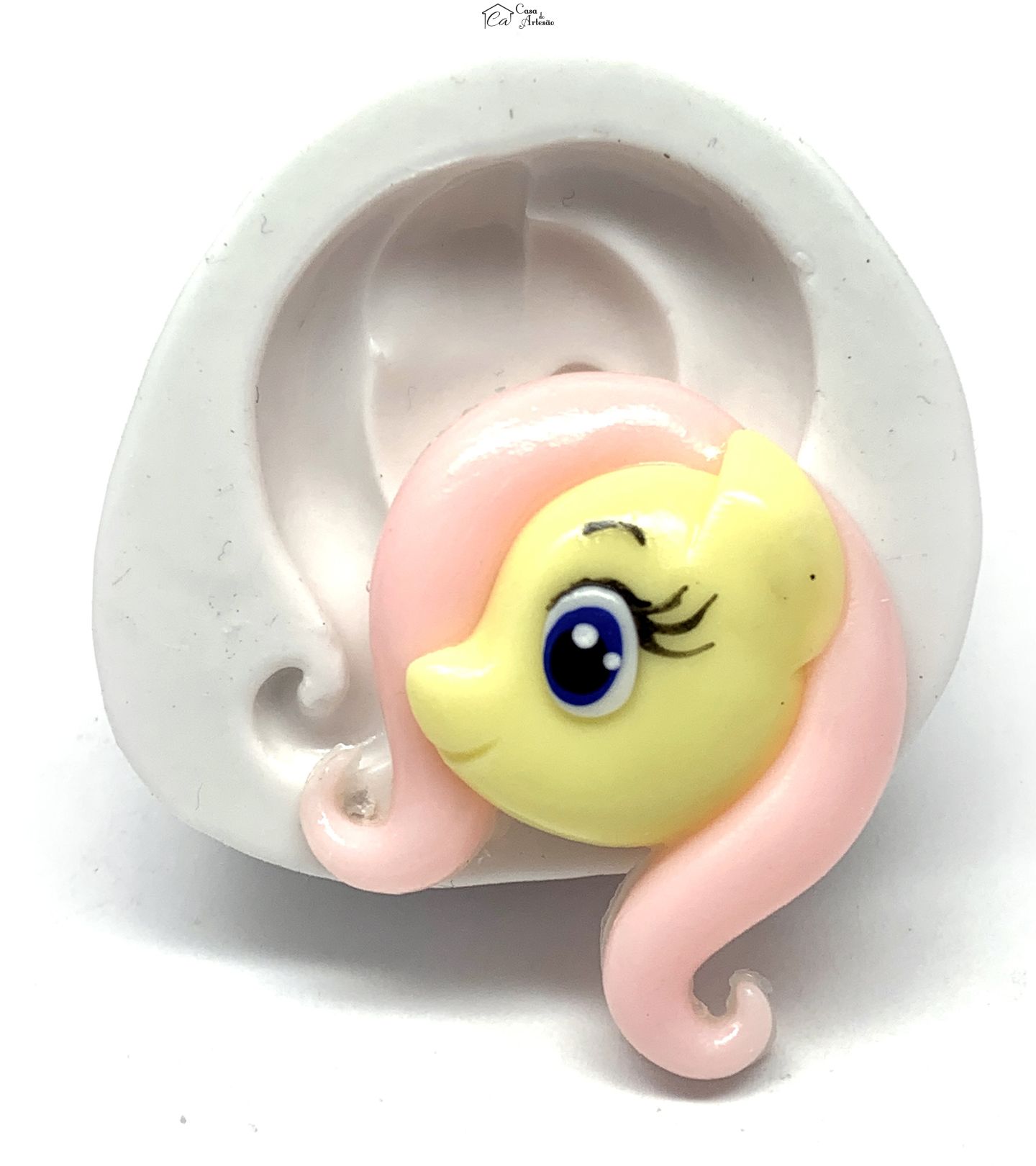 Molde de silicone - Meu Pequeno Ponei - Rosto Fluttershy - Medio - P1195