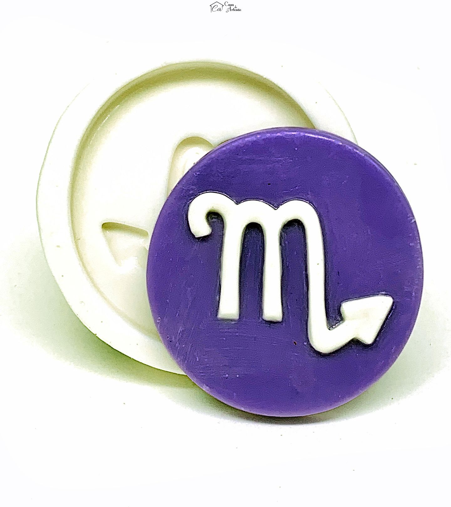 Molde de silicone - Horoscopo - Simbolo - Escorpião - Grande - P1132