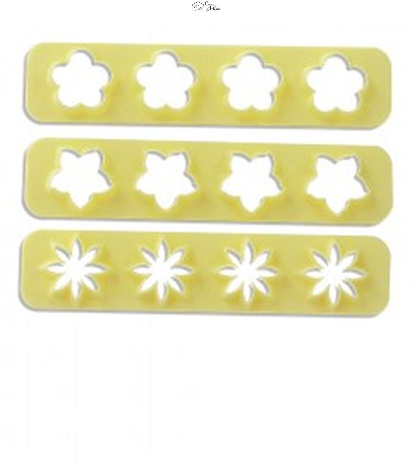 Cortador Blue Star - Kit Reguas Miniaturas 5 - 03 Pç (Flores) - Cod.0693