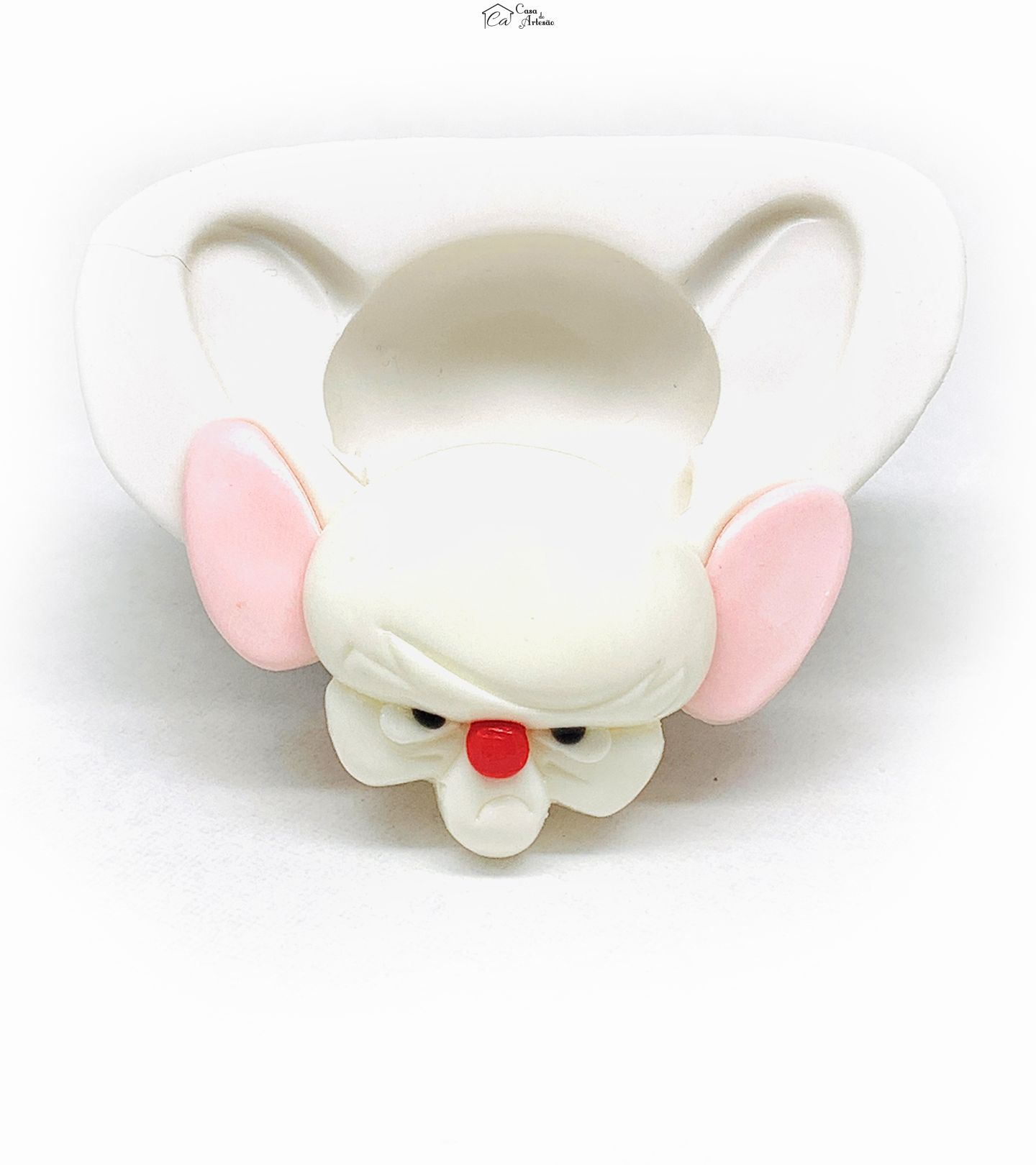 Molde de silicone - Pink e Cerebro - Rosto Cerebro - Grande - P1161