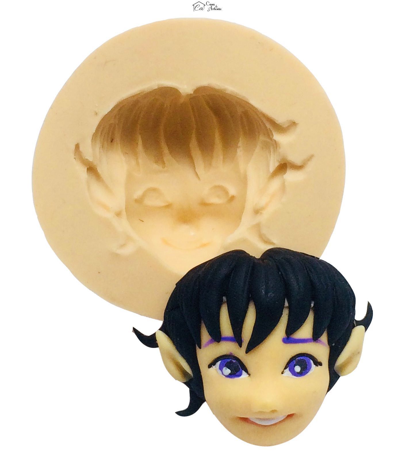 Molde de silicone - O Mundo de Mia - Rosto Violetta