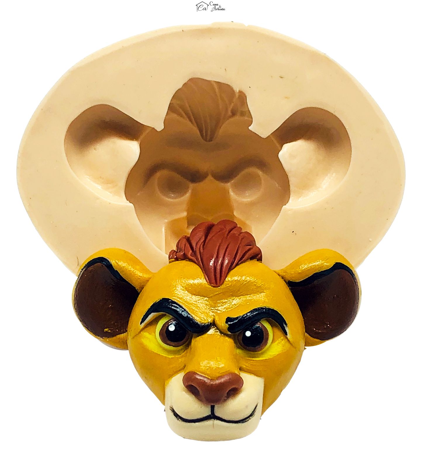 Molde de silicone - A Guarda do Leão - Rosto Kion - Grande - P766