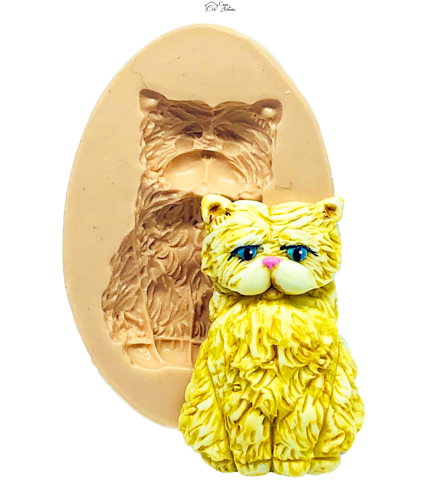 Molde de silicone - Gato - Persa - Grande - P837