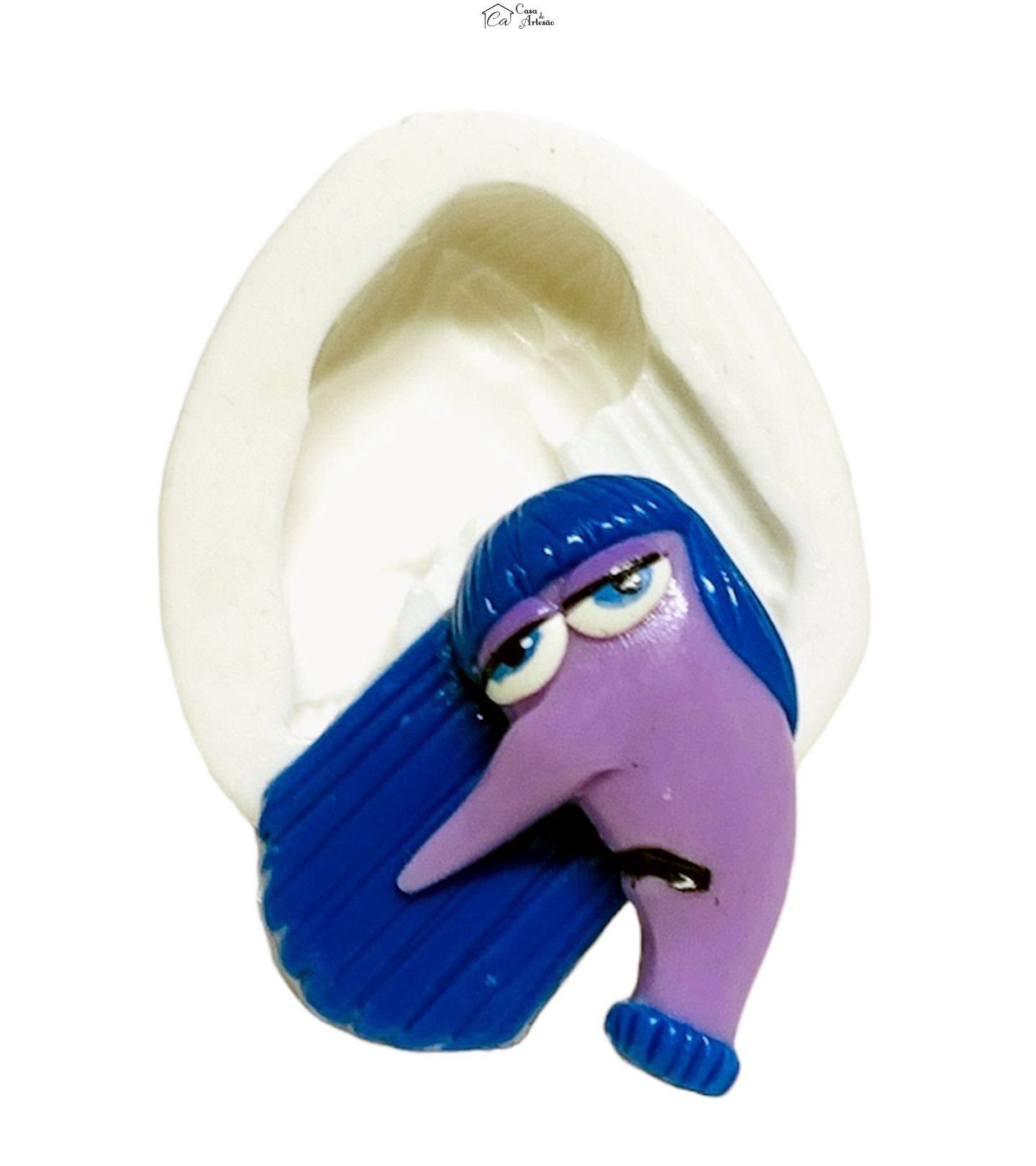 Molde de silicone - Divertida Mente - Rosto Tedio - Medio - P1243