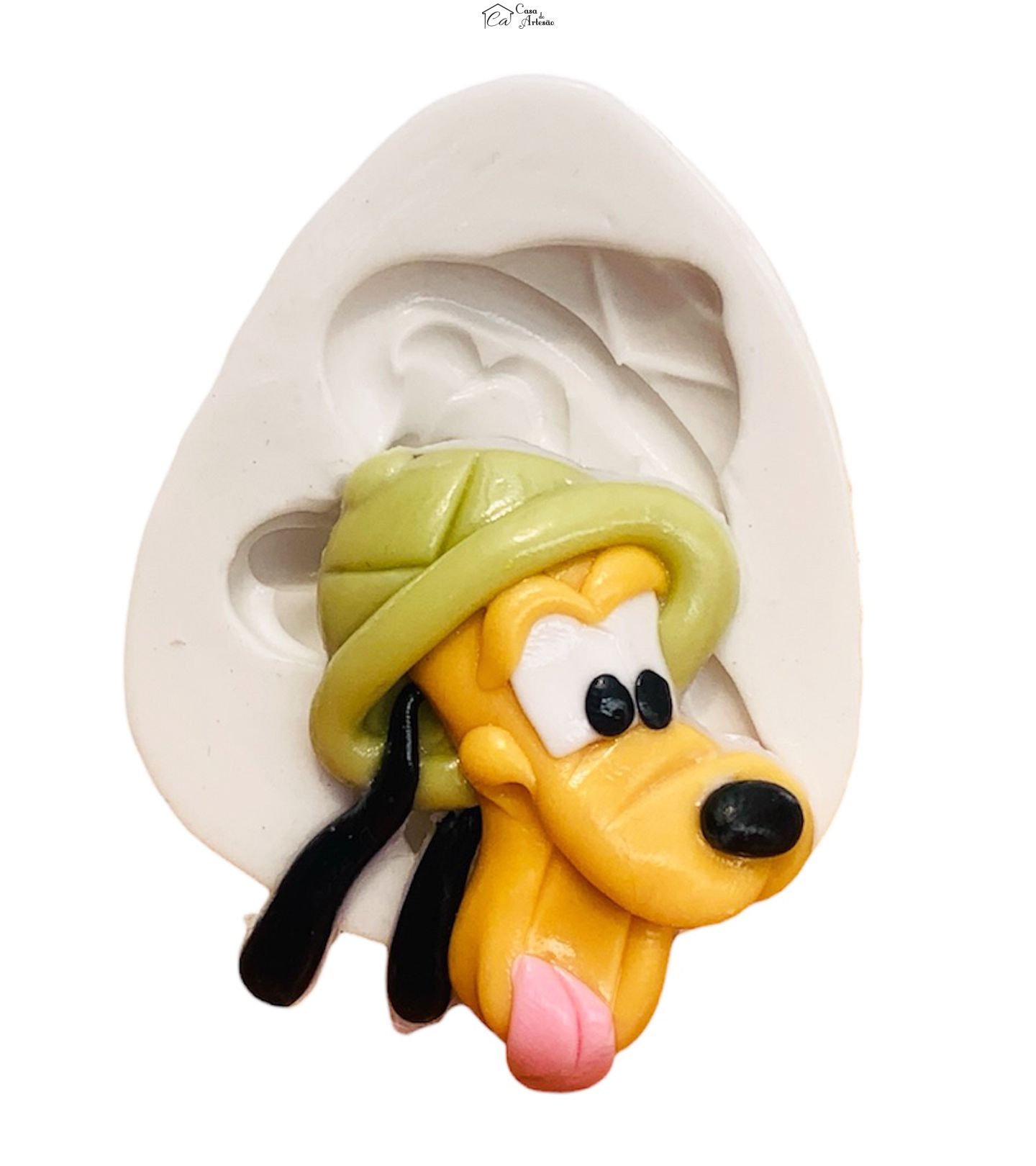 Molde de silicone - Mickey Safari - Rosto Pluto - Medio - P1249