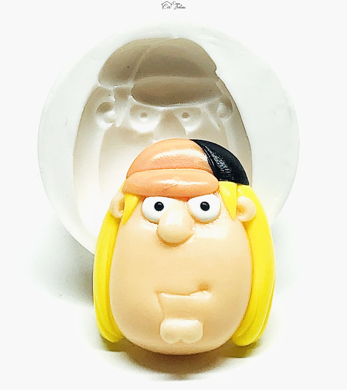 Molde de silicone - Uma Familia da Pesada - Rosto Chris - Grande - P964