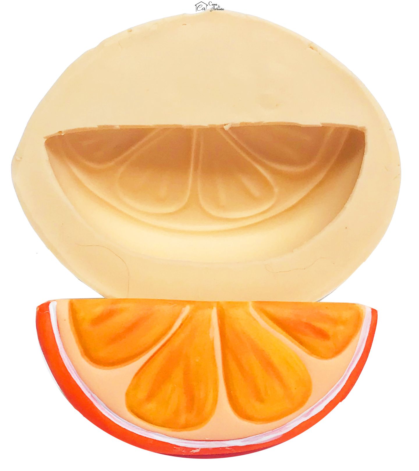 Molde de silicone - Moranguinho - Laranjinha - Fruta Media - P519