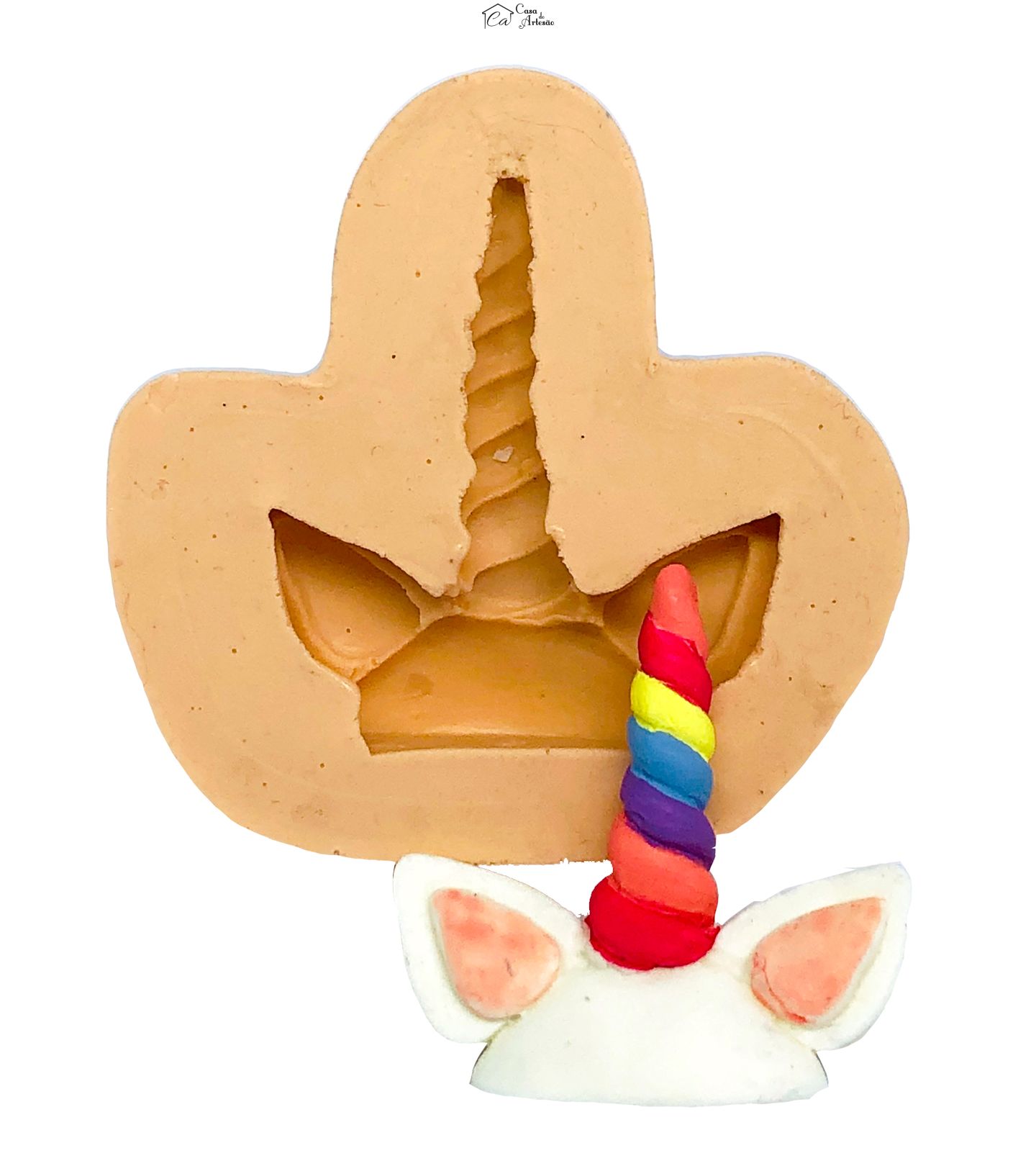 Molde de silicone - Unicornio - Orelhas e Chifre - P689