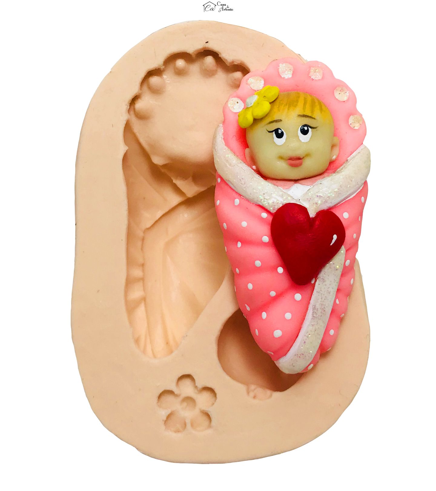 Molde de silicone - Bebe no Cobertor - P55