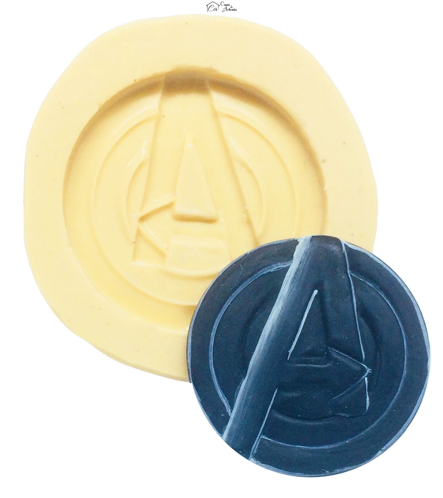 Molde de silicone - Os Vingadores - Logo Avengers - Grande