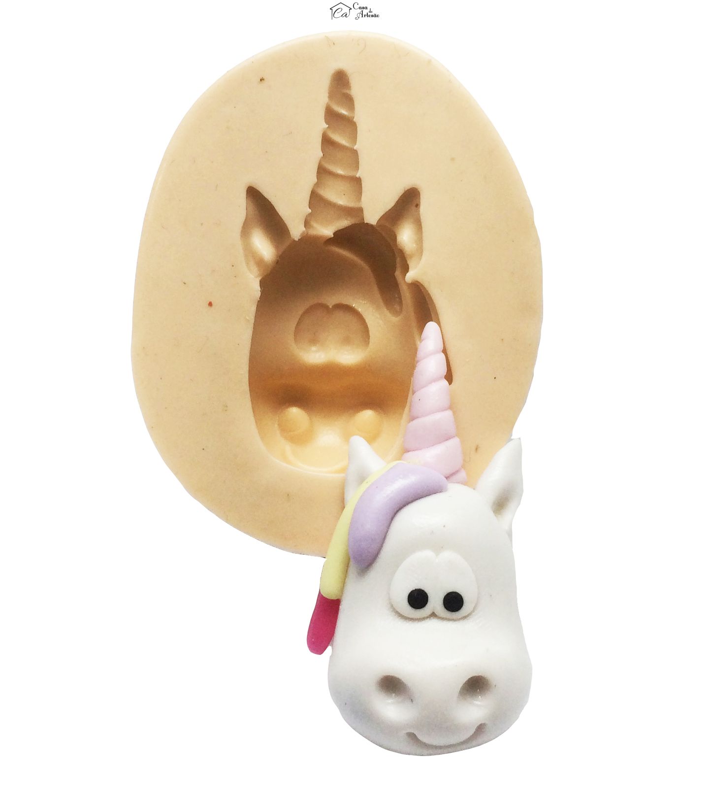 Molde de silicone - Rosto Unicornio - Mod.01 - P197