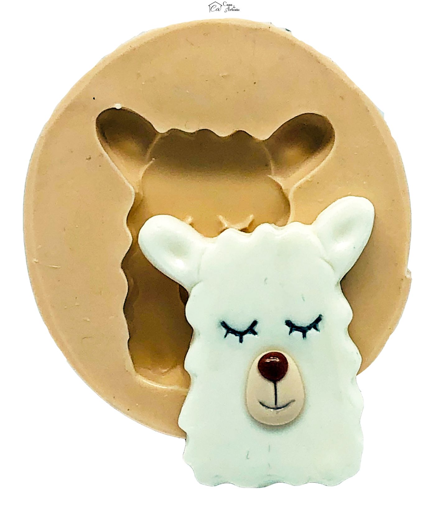 Molde de silicone - Lhama - Rosto - Medio - P779