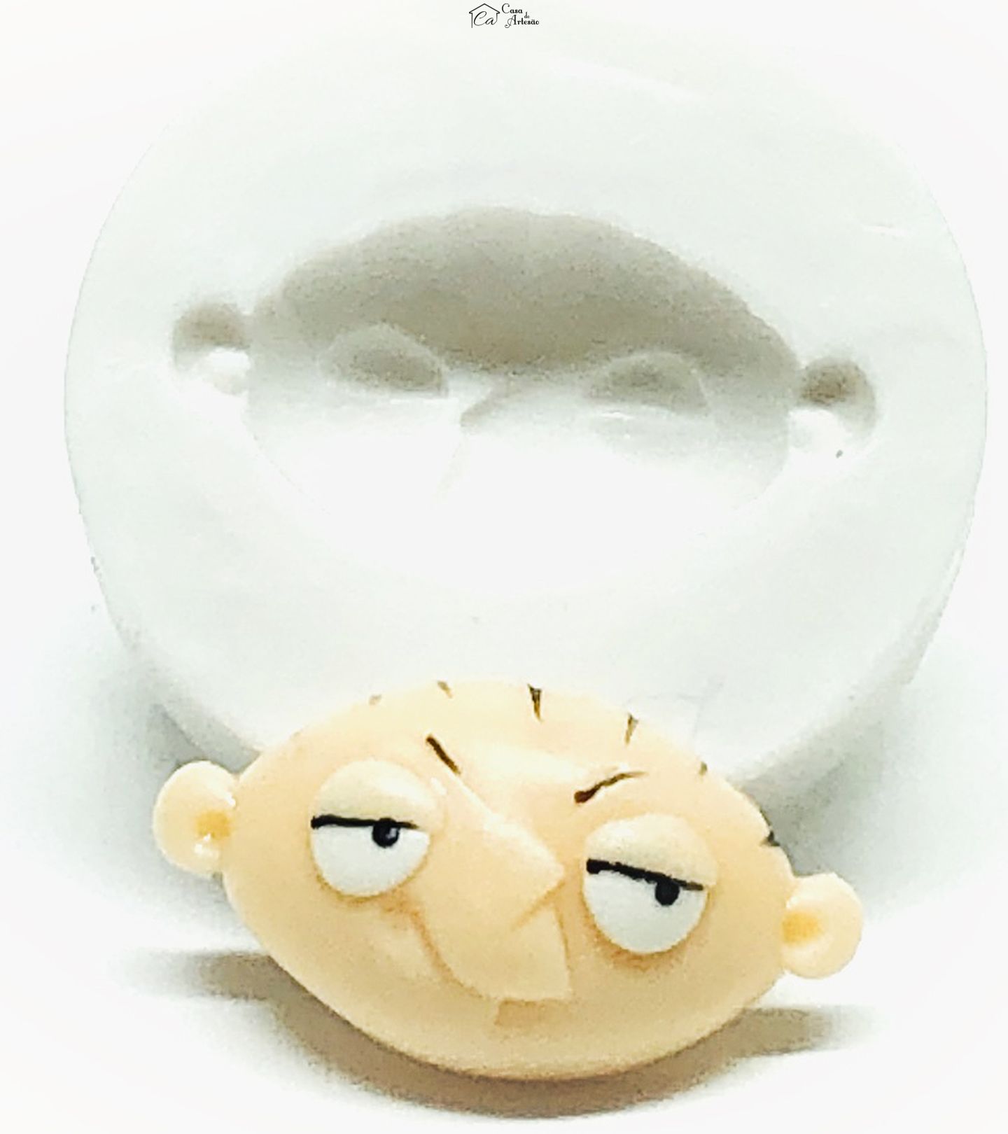 Molde de silicone - Uma Familia da Pesada - Rosto Stewie - Pequeno - P966