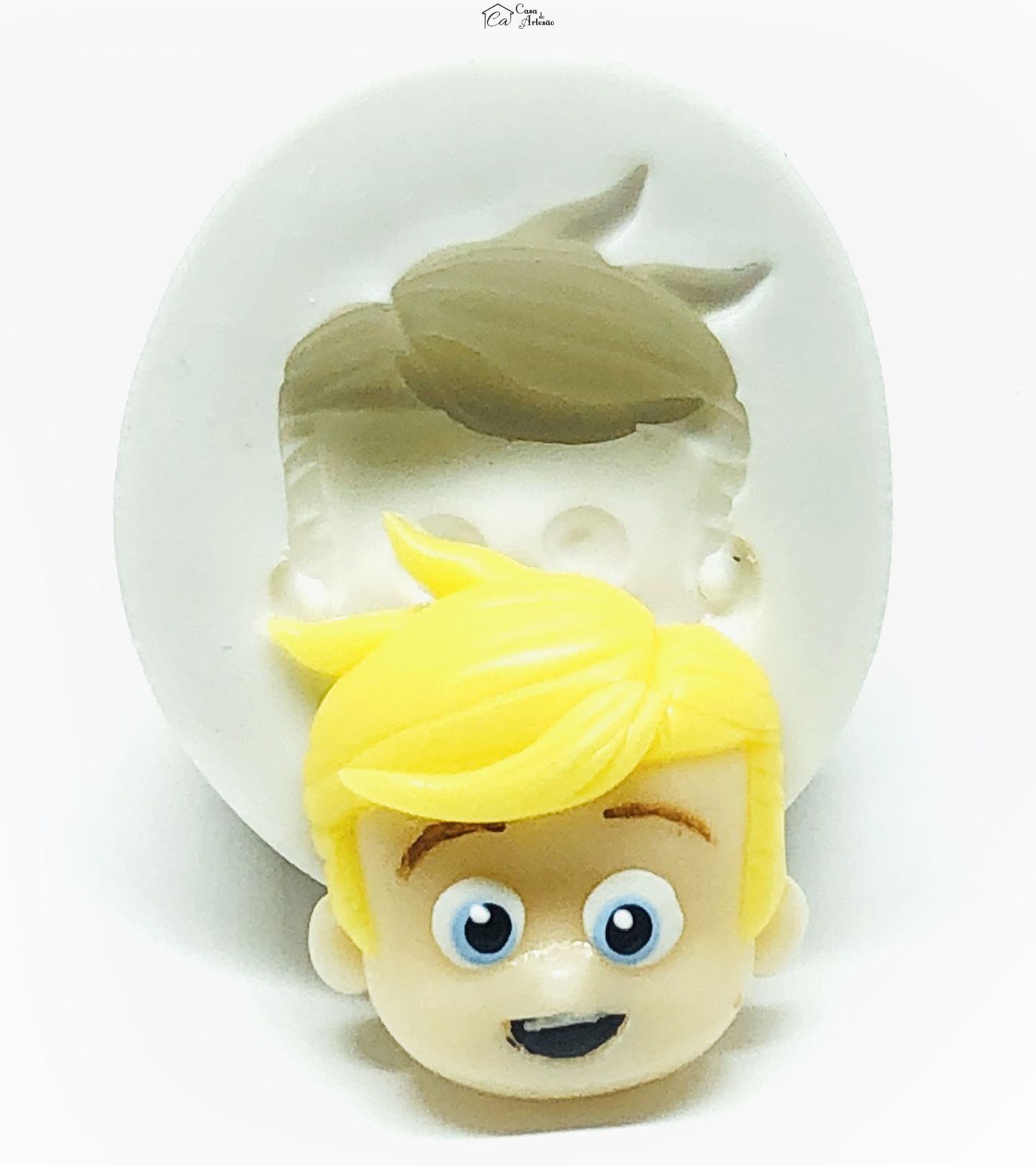 Molde de silicone - Os Aventureiros - Rosto Aventureiro Branco - Medio - P1018