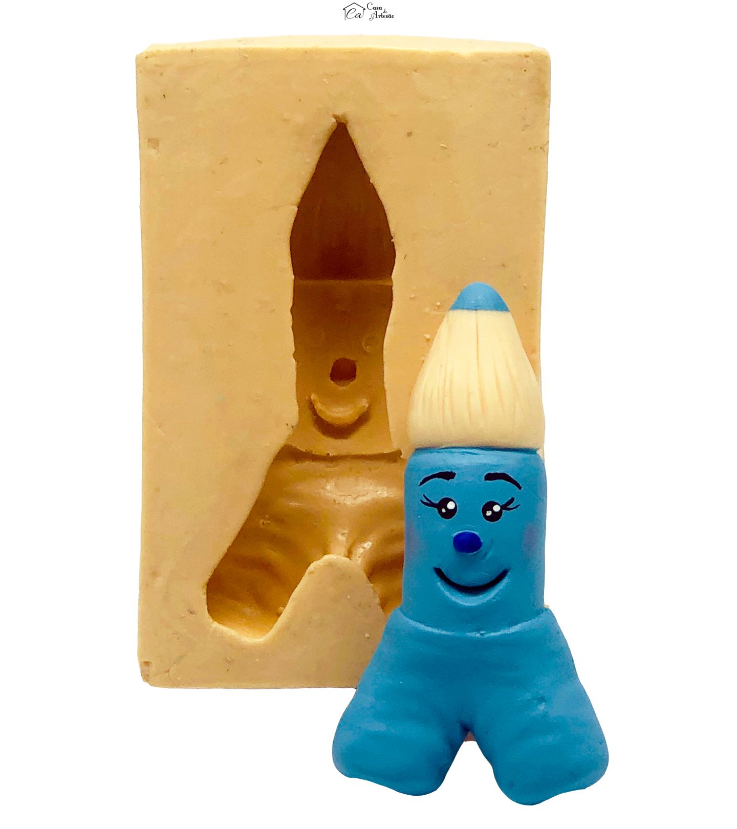 Molde de silicone - Lápis Foguete - P17