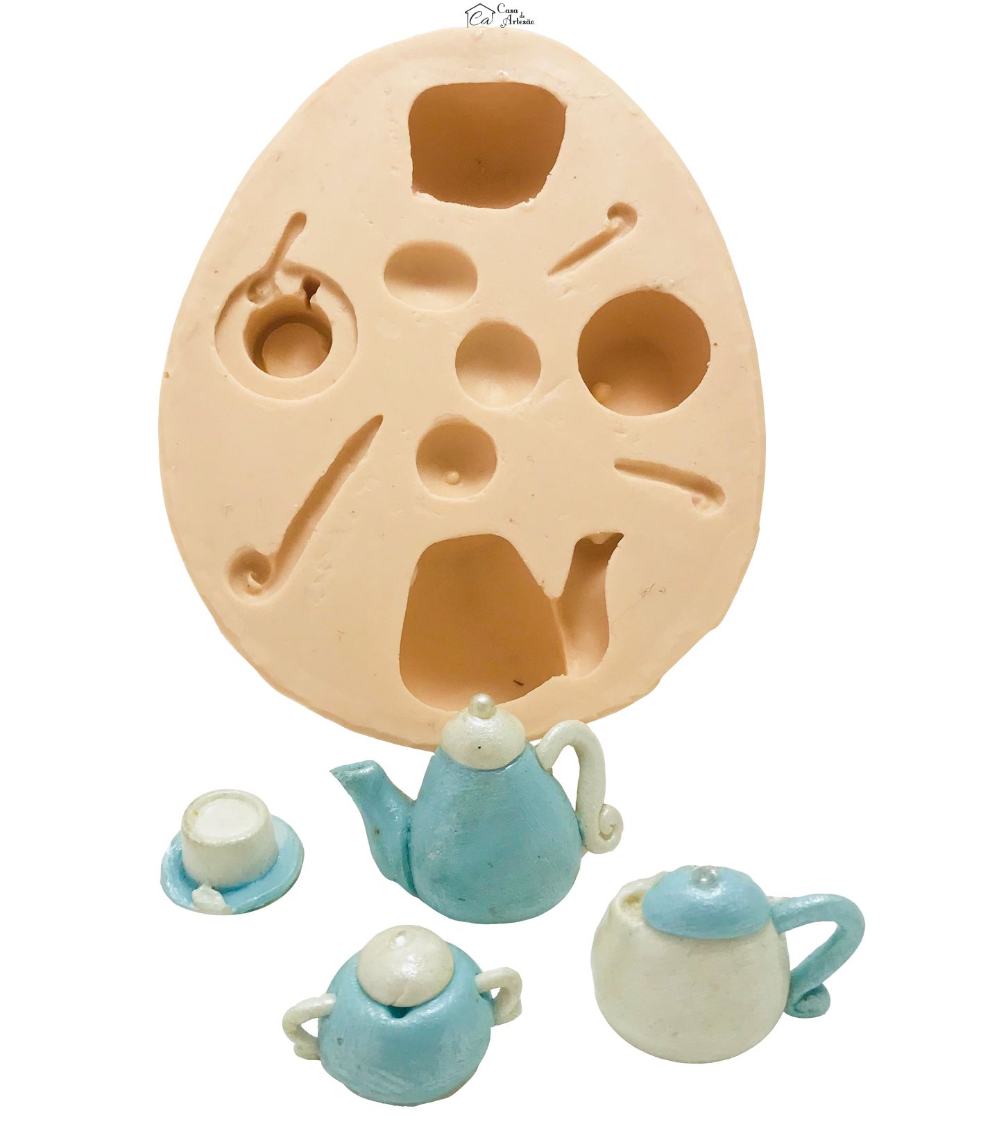 Molde de silicone - Kit Chá