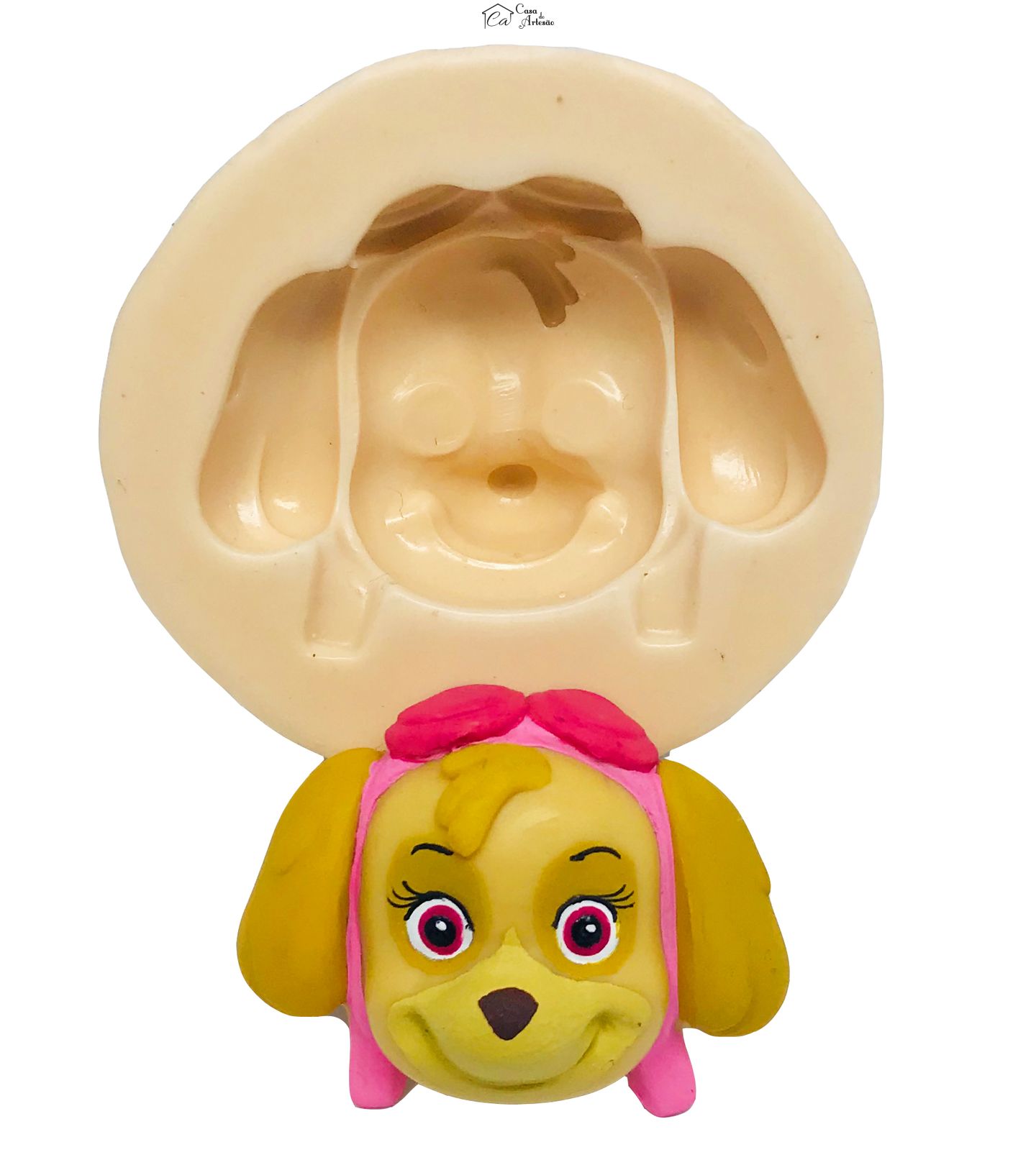 Molde de silicone - Patrulha Canina - Rosto Skye - Medio - P264 / P284