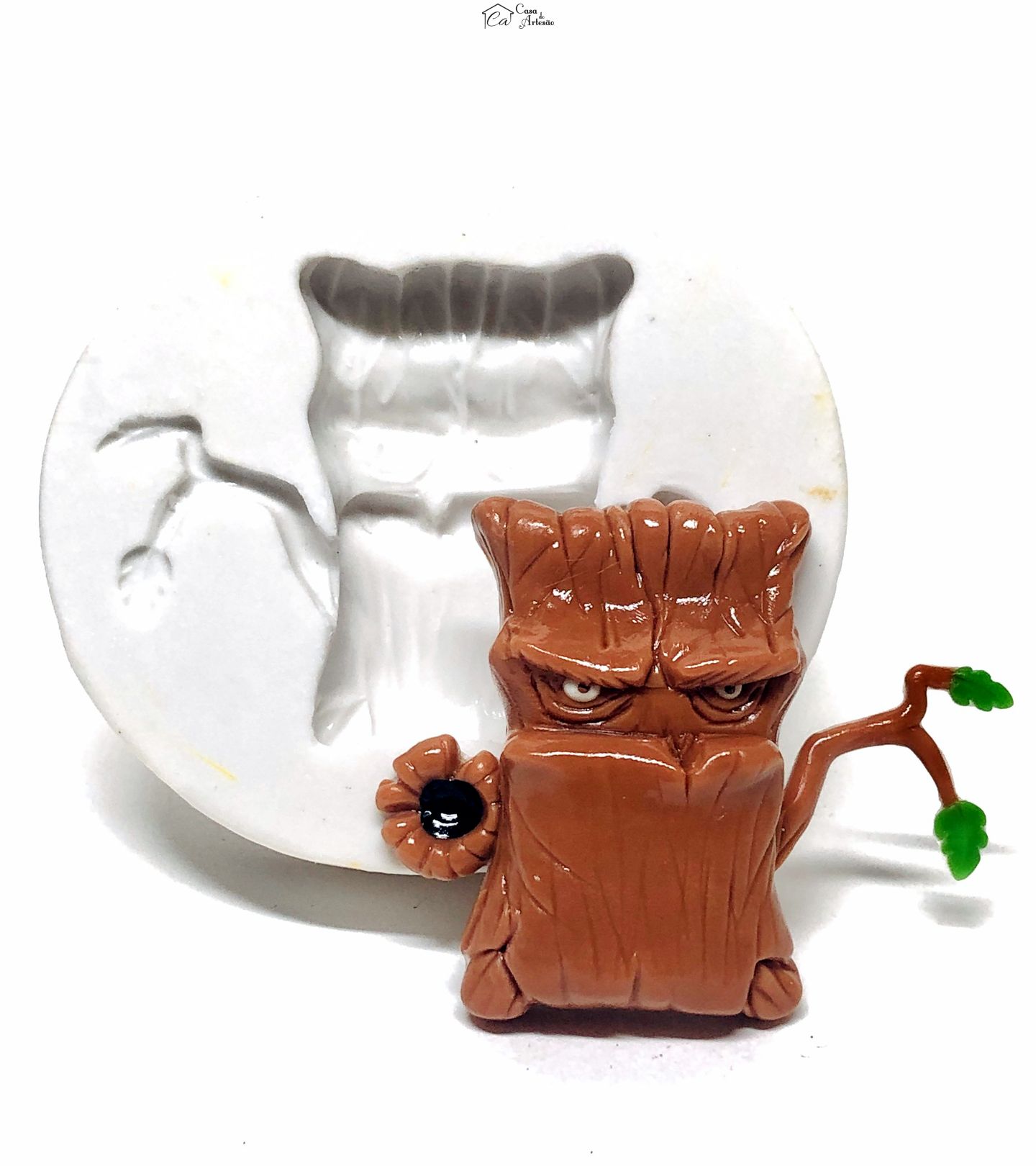 Molde de silicone - Plantas vs Zumbis - Carvalho - Grande - P1071