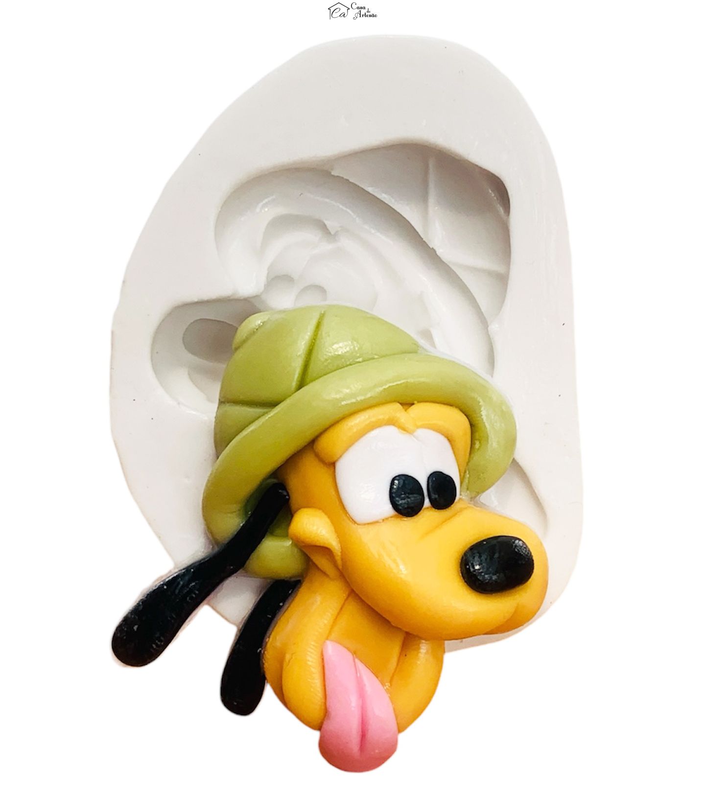 Molde de silicone - Mickey Safari - Rosto Pluto - Grande - P1248