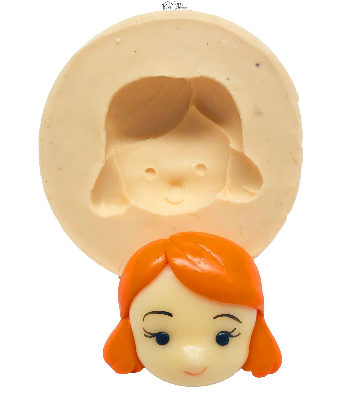 Molde de silicone - Os Vingadores - Fofinhos - Rosto Viuva Negra - Medio - P485