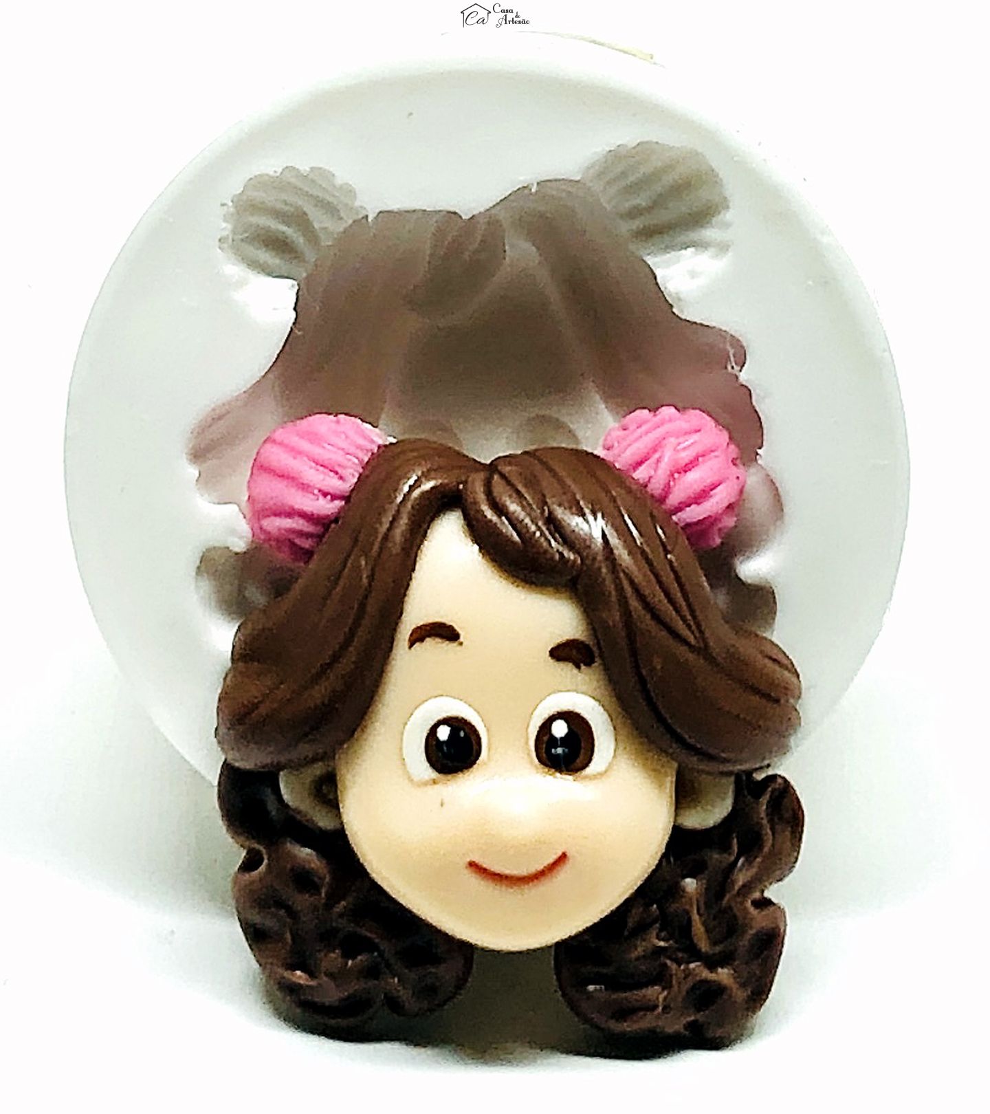 Molde de silicone - Maria Clara e JP - Rosto Maria Clara - Medio - P963