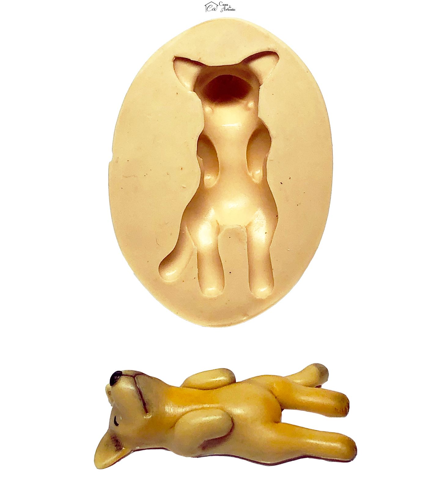 Molde de silicone - Cachorro -  Dormindo - Medio - P737