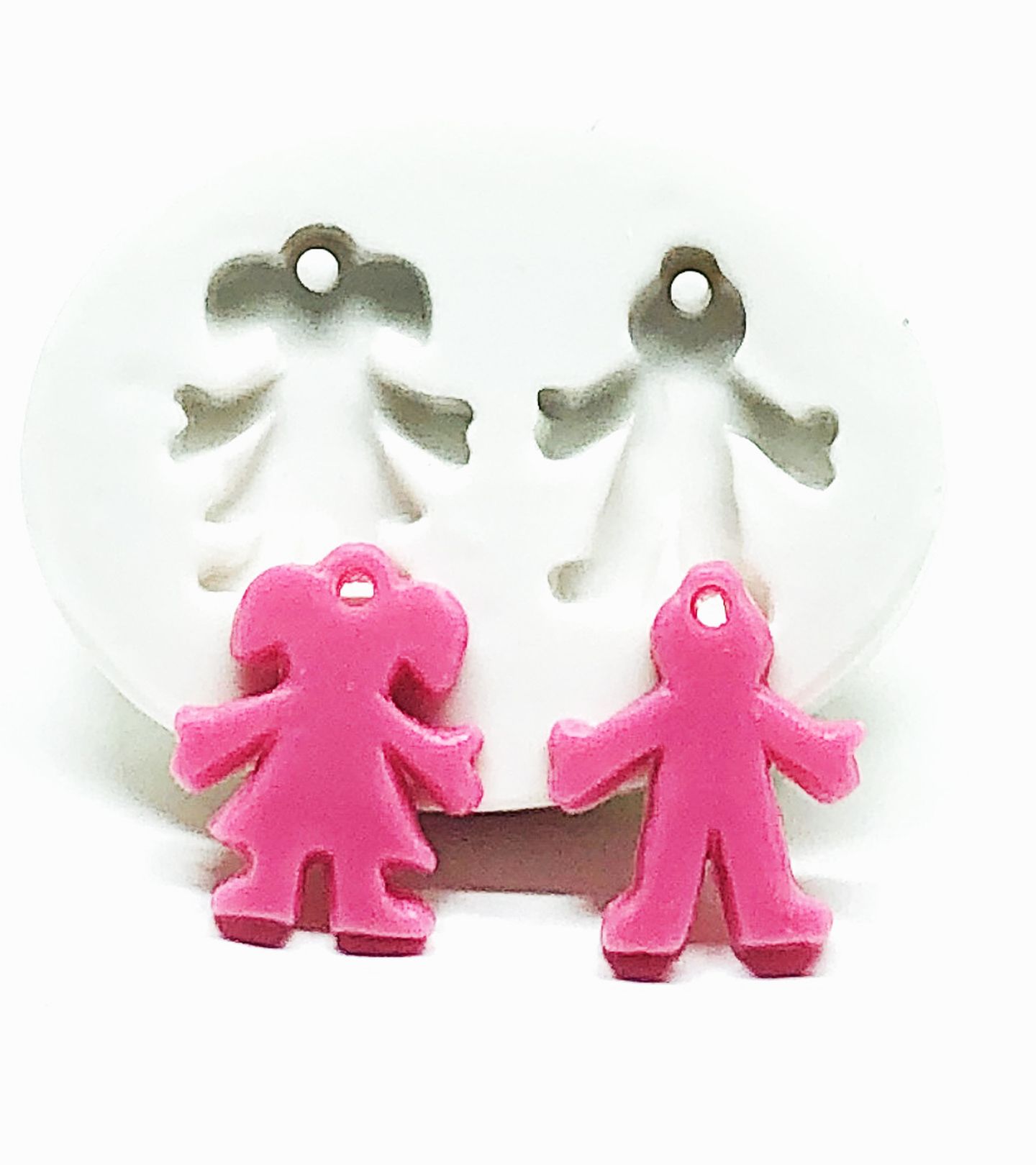 Molde de silicone - Joias - Pingente Menino / Menina - P978