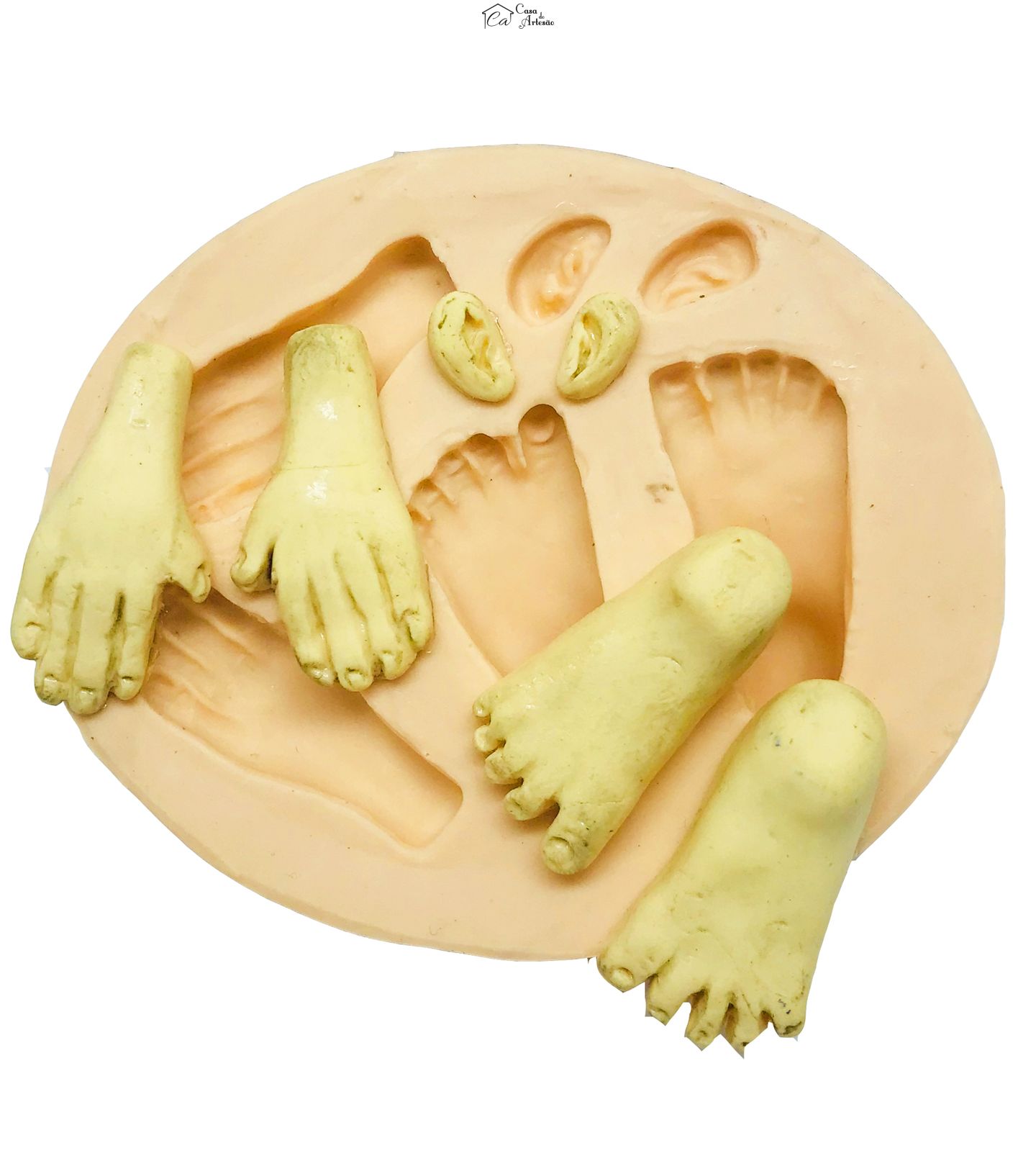 Molde de silicone - Mãos, Pés e Orelha