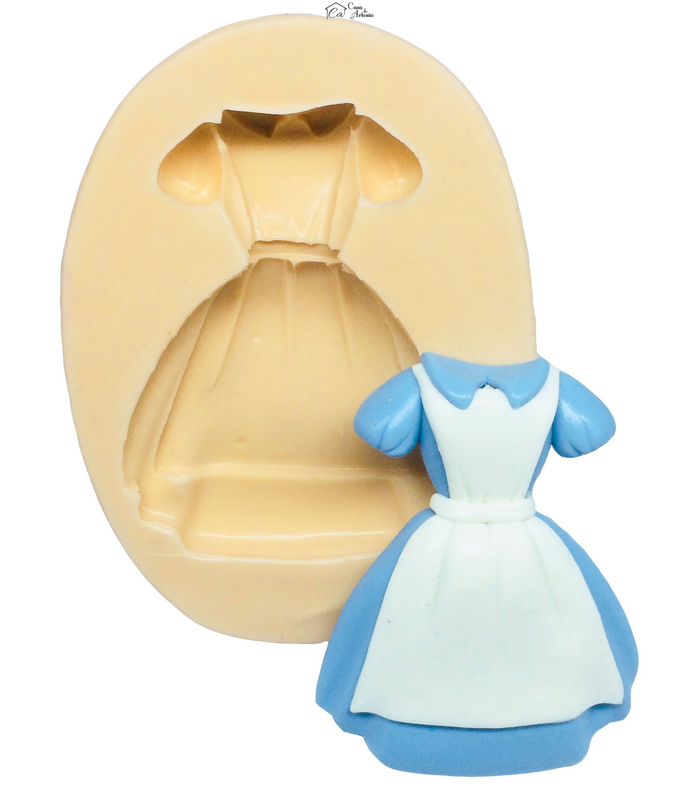 Molde de silicone - Alice no País das Maravilhas - Vestido Grande - P267