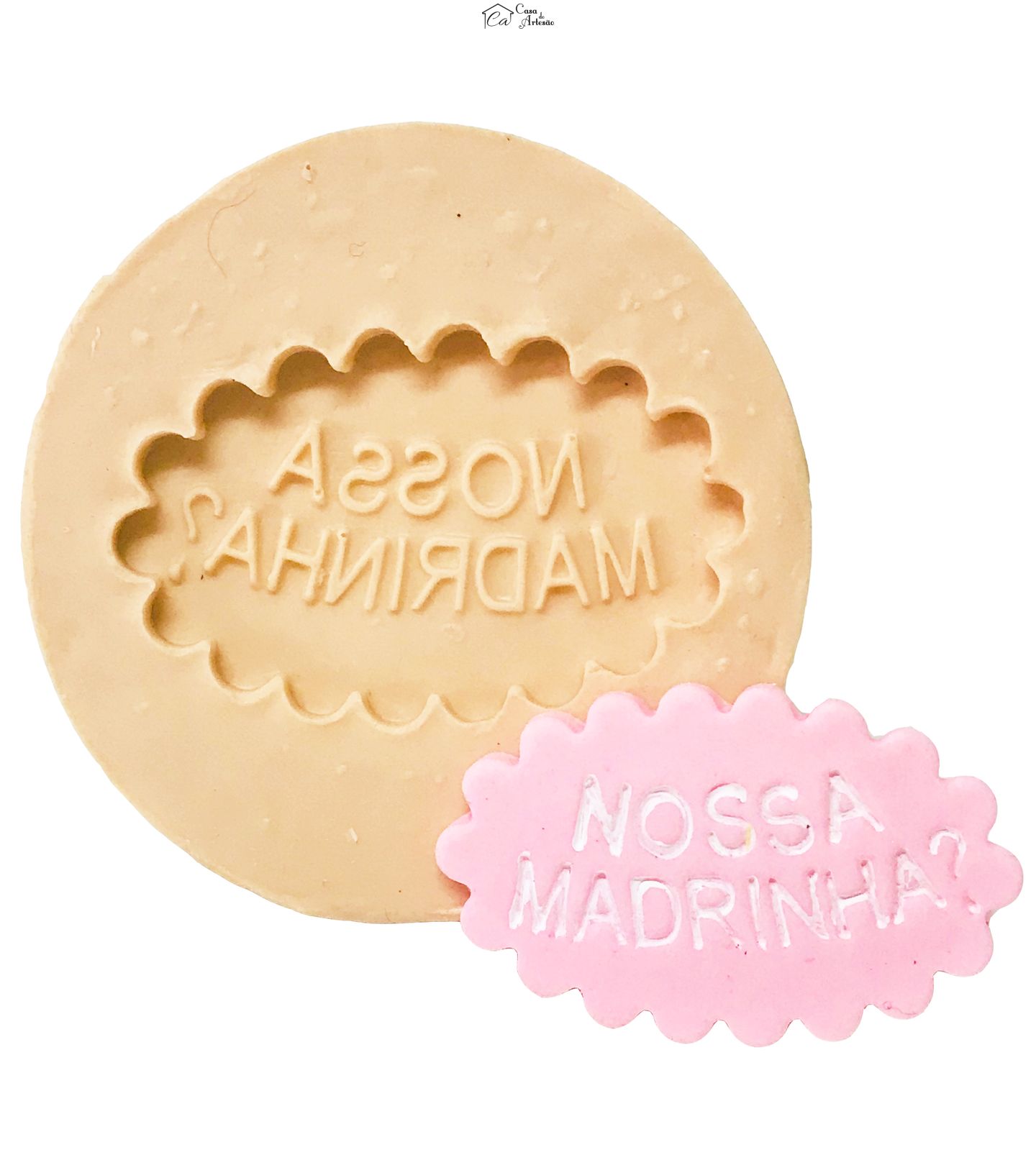 Molde de silicone - Placa Indicativa -  Nossa Madrinha? - P517