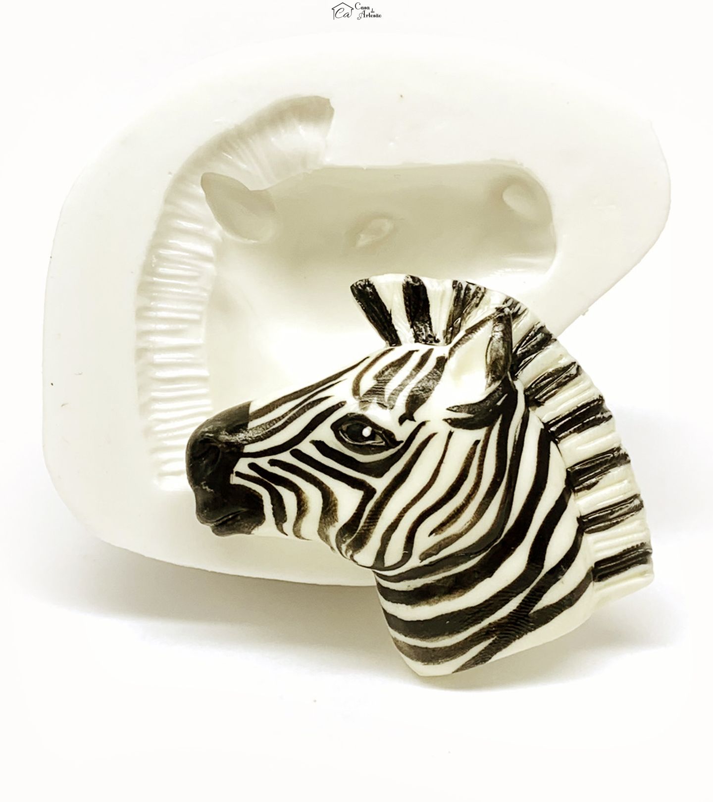 Molde de silicone - Zebra - Rosto Grande - P1174