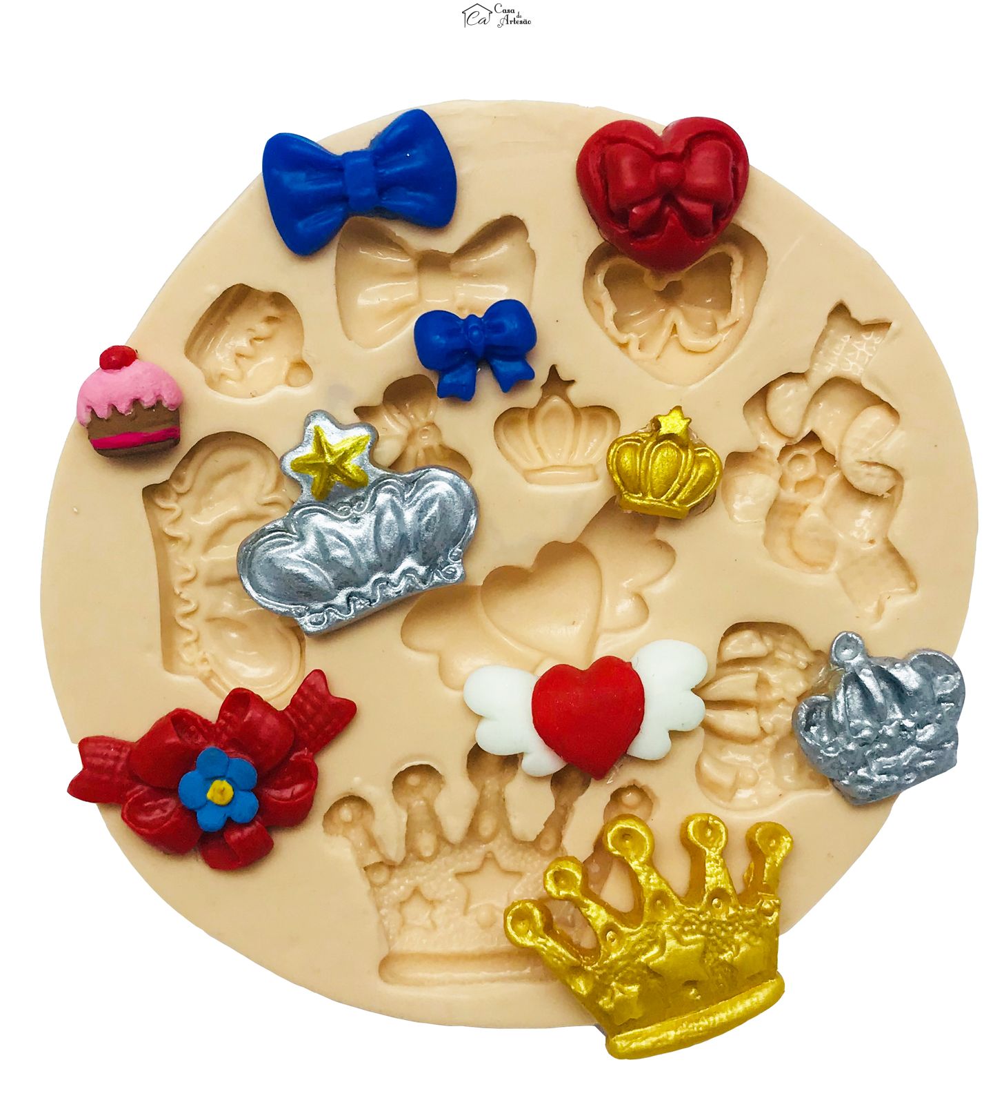 Molde de silicone - Coroas e Laços - P878