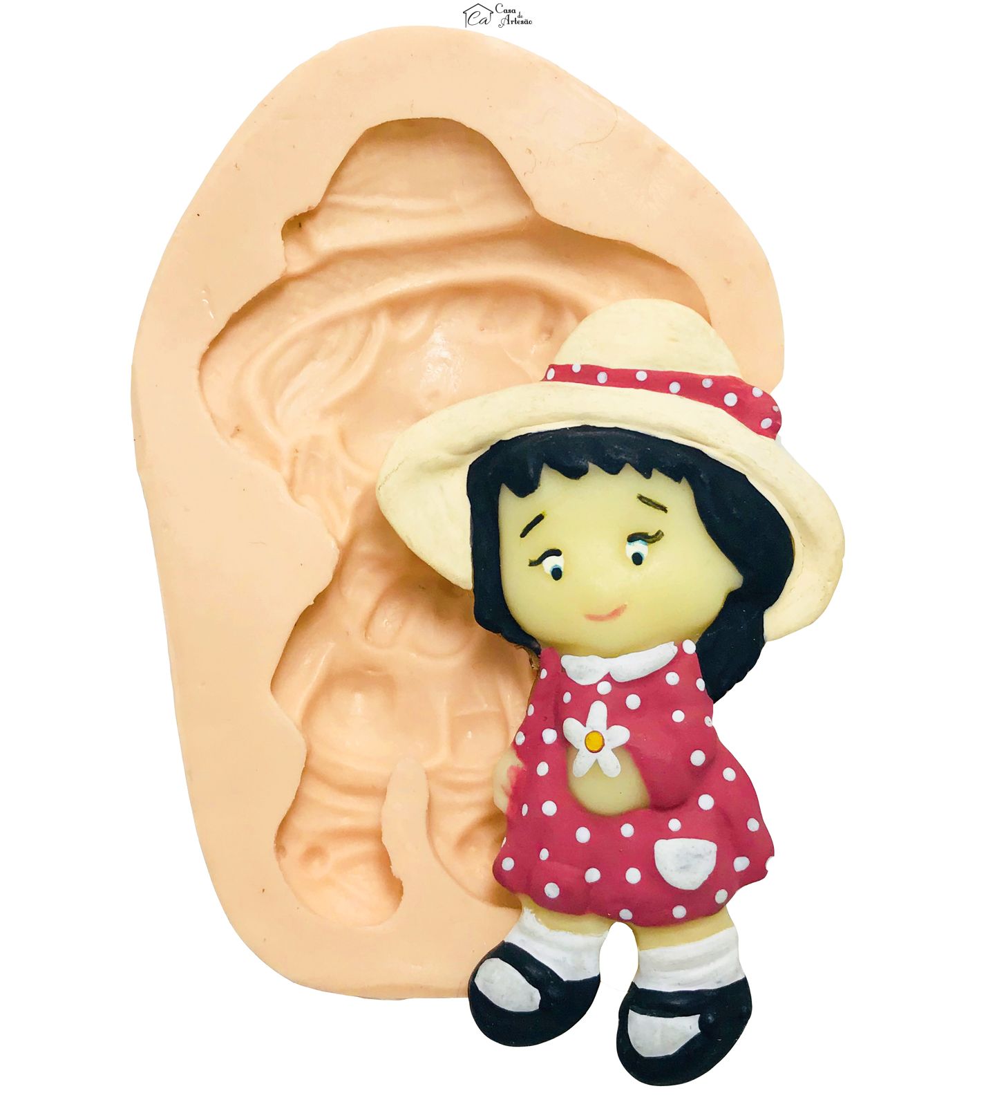 Molde de silicone - Menina c/ Chapeu - P105
