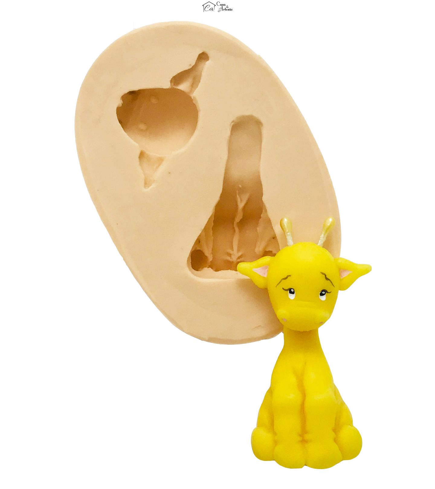Molde de silicone - Girafa Bebe